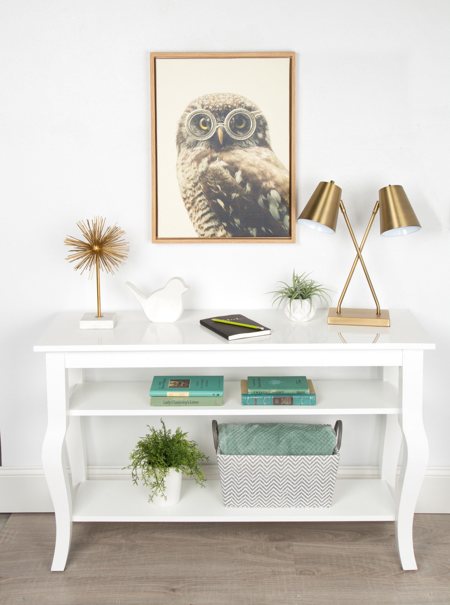 Sylvie Owl Wearing Glasses Framed Canvas by kateandlaurel - product image 8 for Resin Society