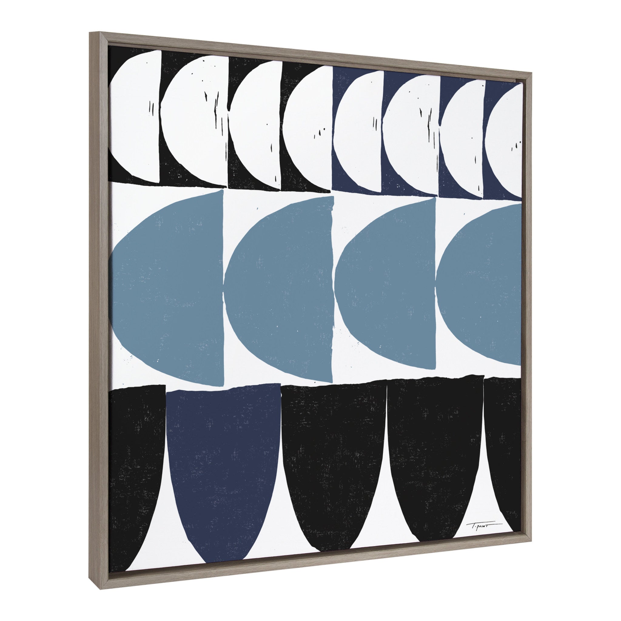 Sylvie Arches in Blue Framed Canvas by kateandlaurel - product image 2 for Resin Society