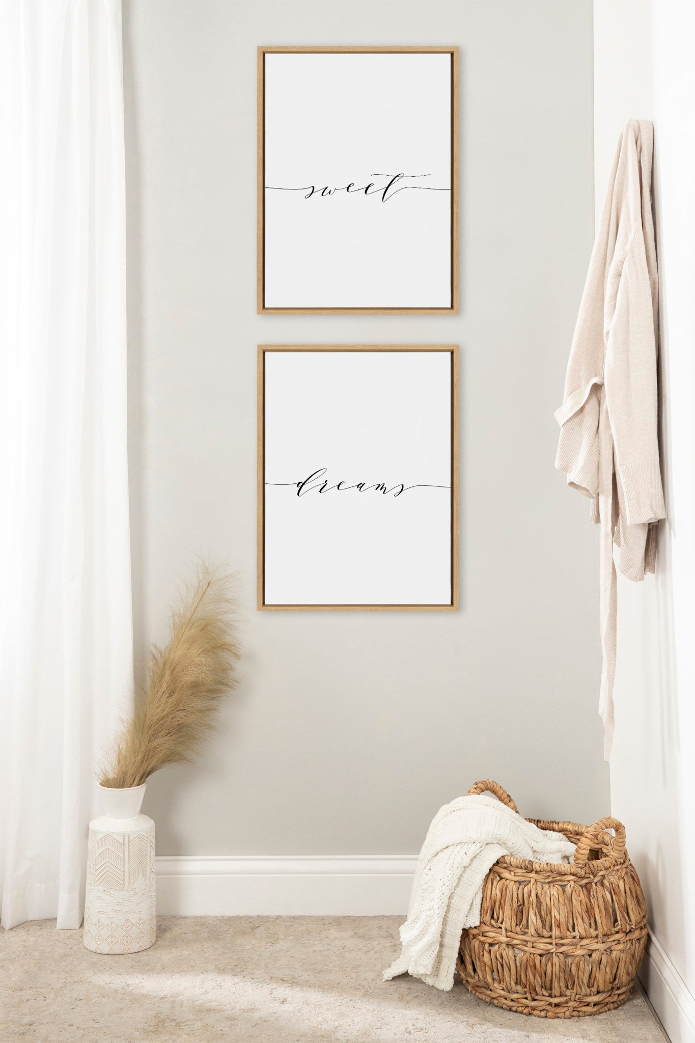 Sylvie Sweet Dreams Framed Canvas Art Set by Maggie Price of Hunt and Gather Goods