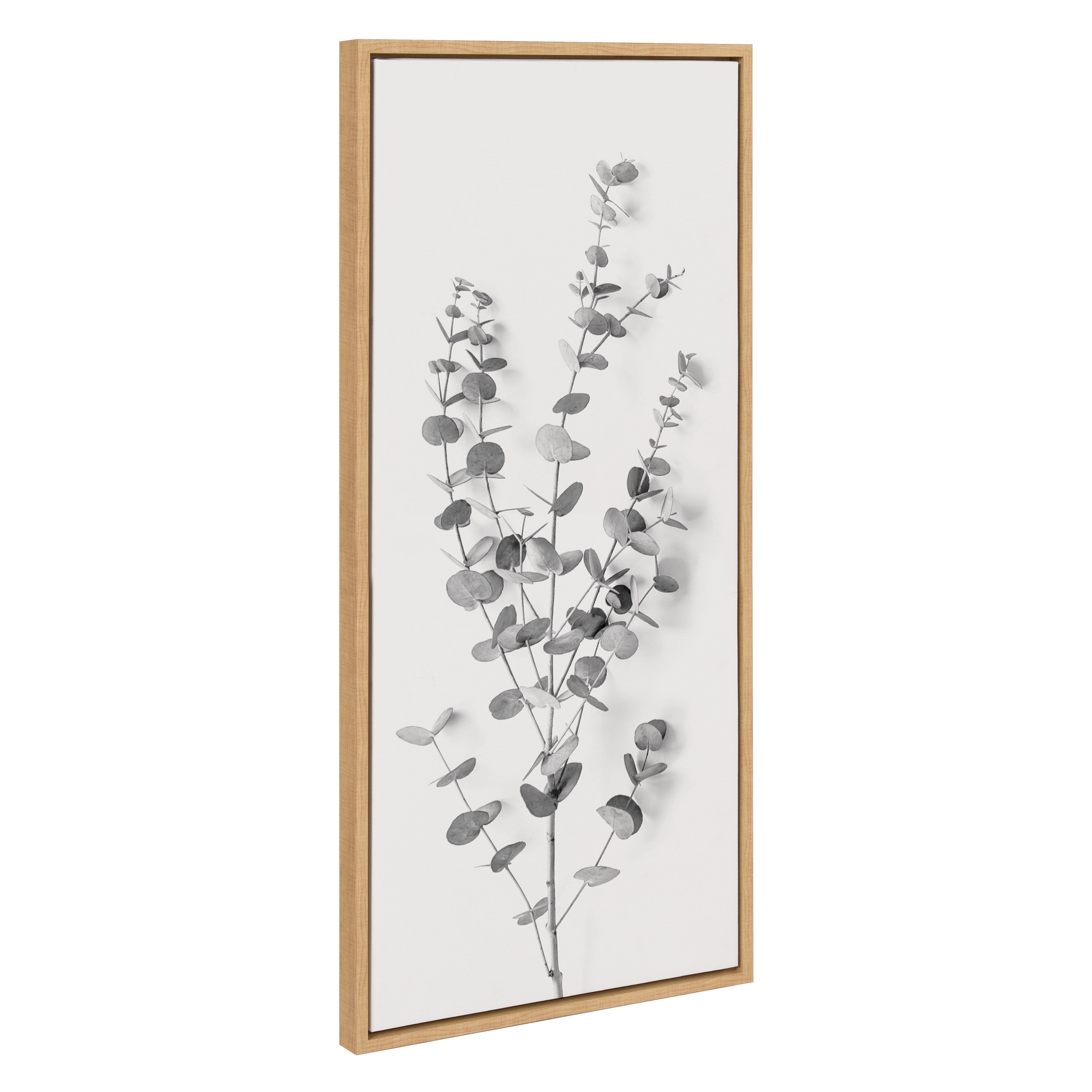 Sylvie Eucalyptus Botanical I Gray and Soft White Framed Canvas by The by kateandlaurel - product image 7 for Resin Society
