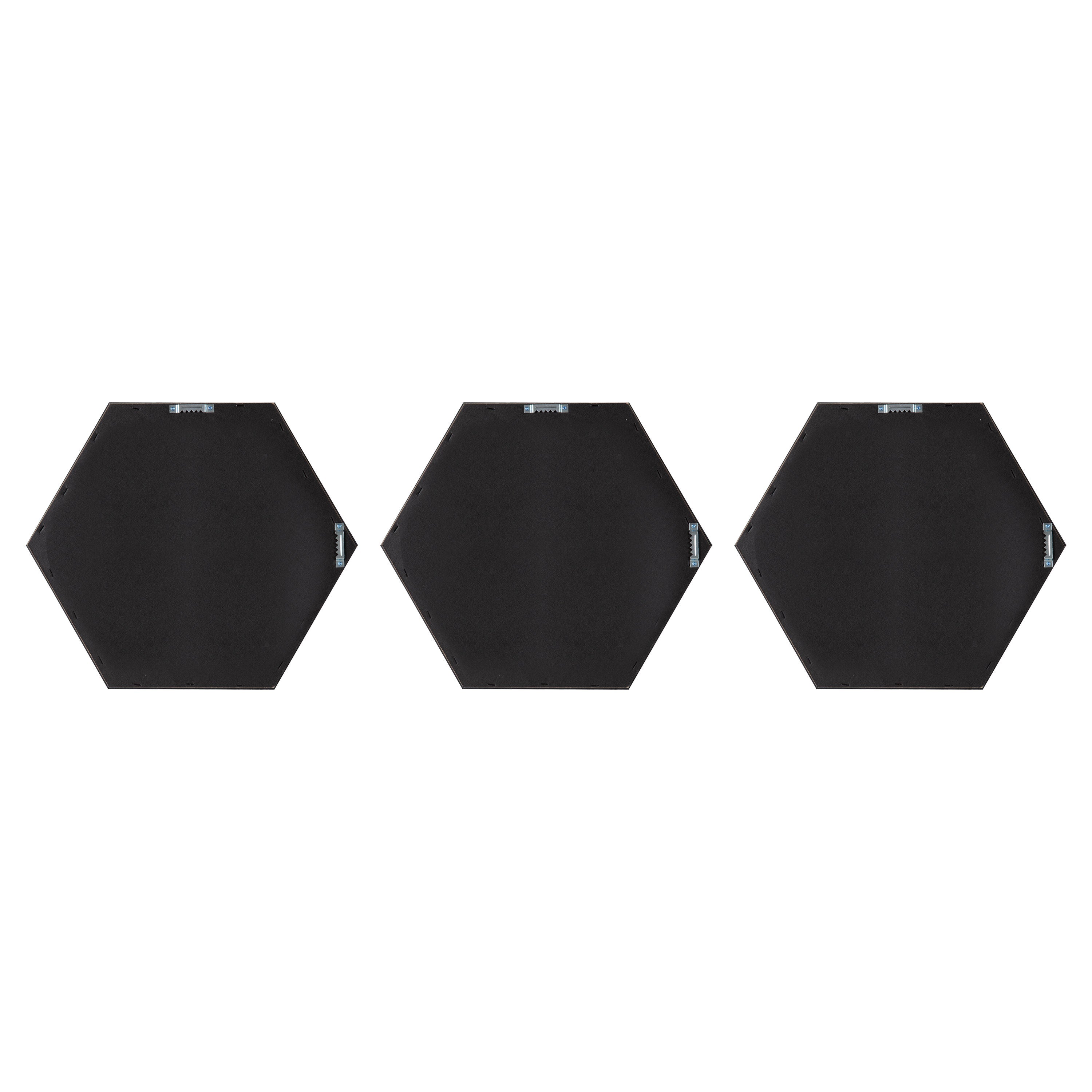 Rhodes Framed Hexagon Wall Mirror Set by kateandlaurel - product image 7 for Resin Society