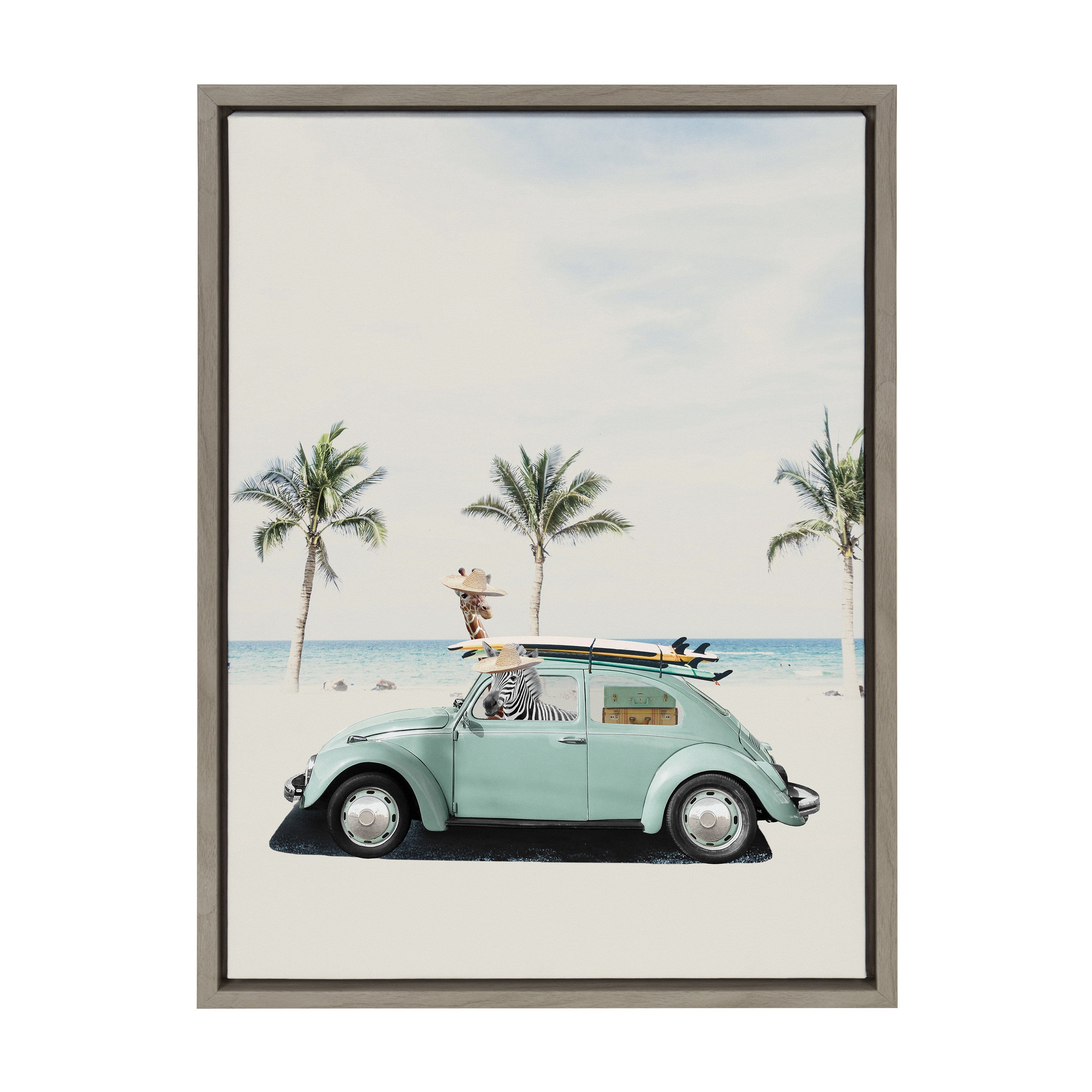 Sylvie Summer Adventures Framed Canvas by July Art Prints