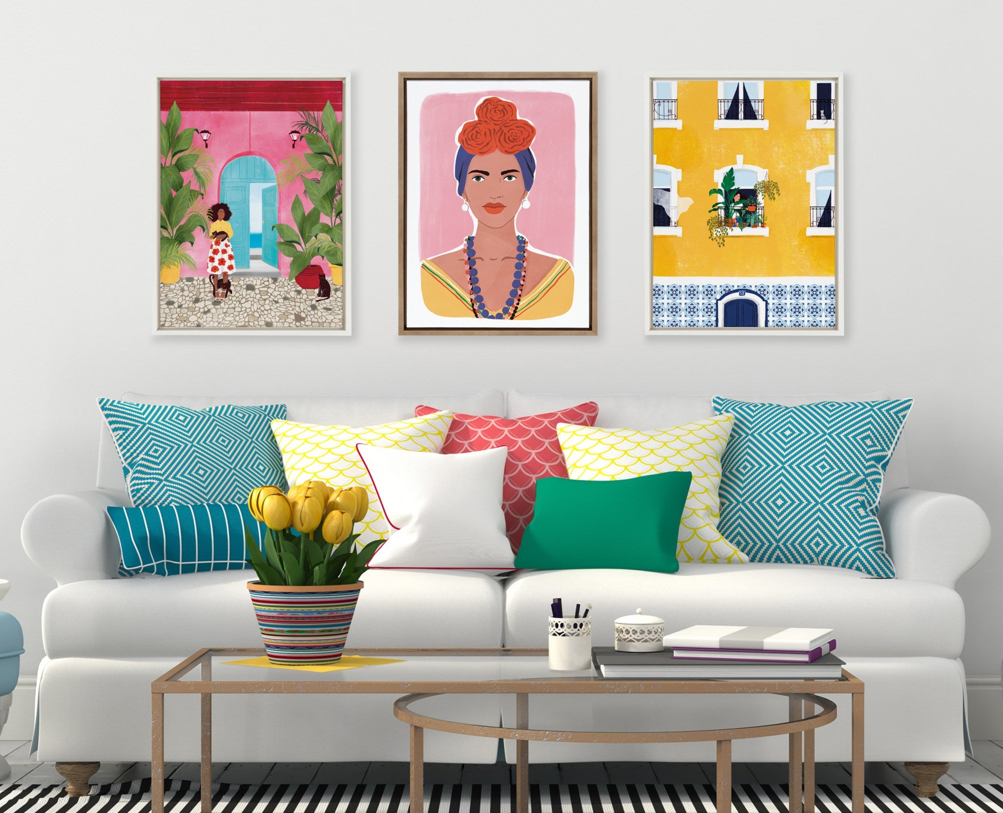 Sylvie Opportunities and Lisbon Framed Canvas Art Set by Maja Tomljanovic