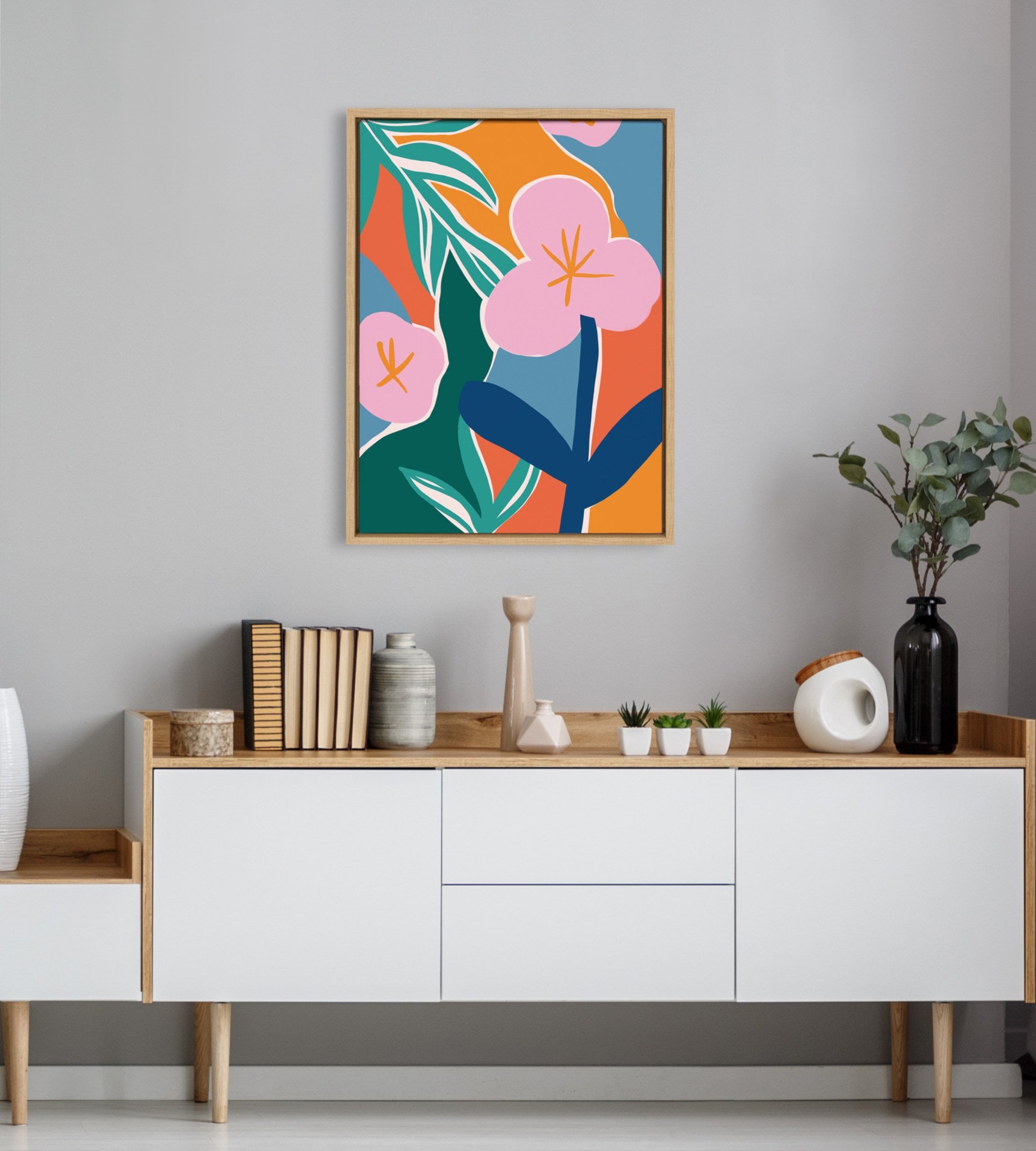 Sylvie Oaxaca Garden Framed Canvas by kateandlaurel - product image 7 for Resin Society
