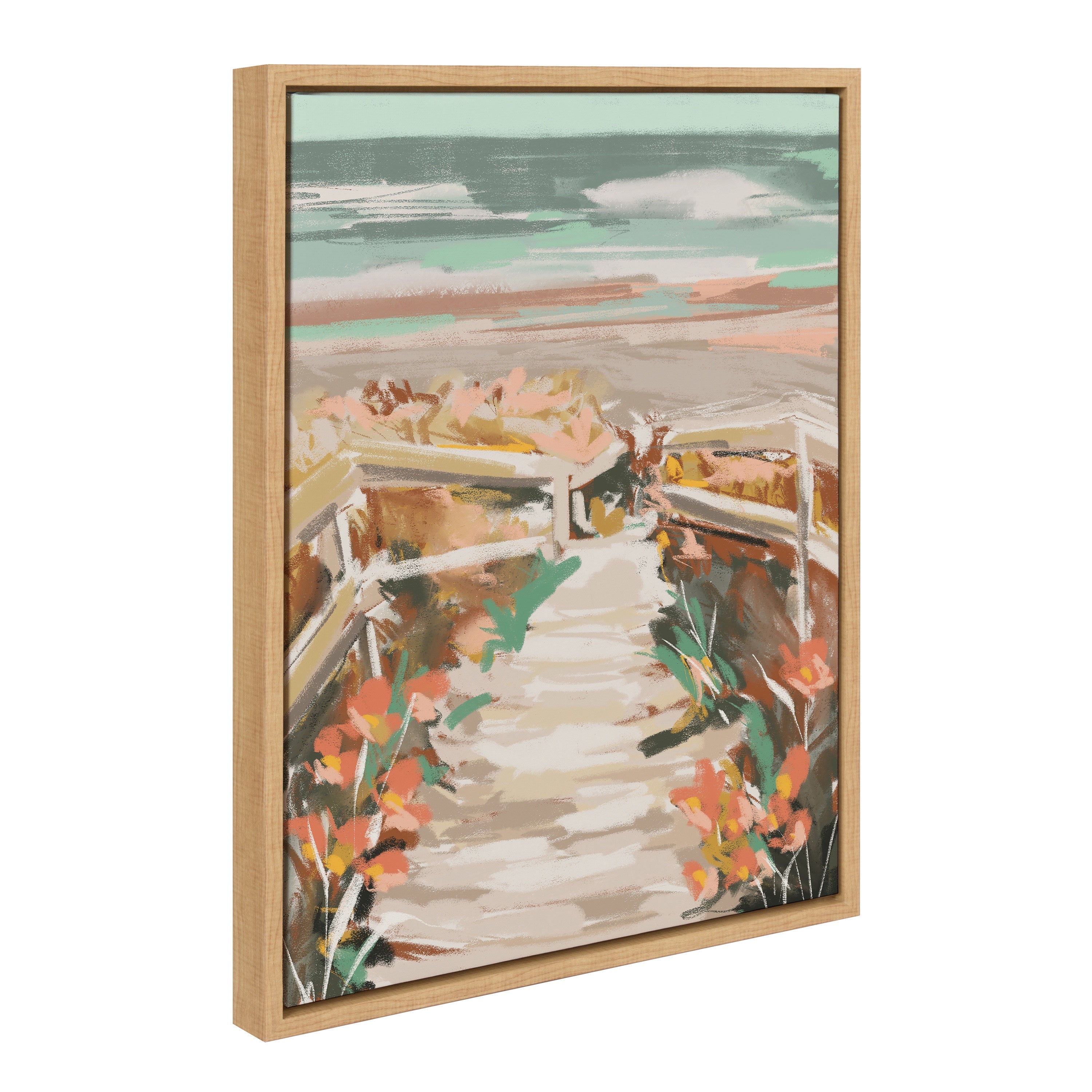 Sylvie Landscape 08 Beach Framed Canvas by Annie Quigley