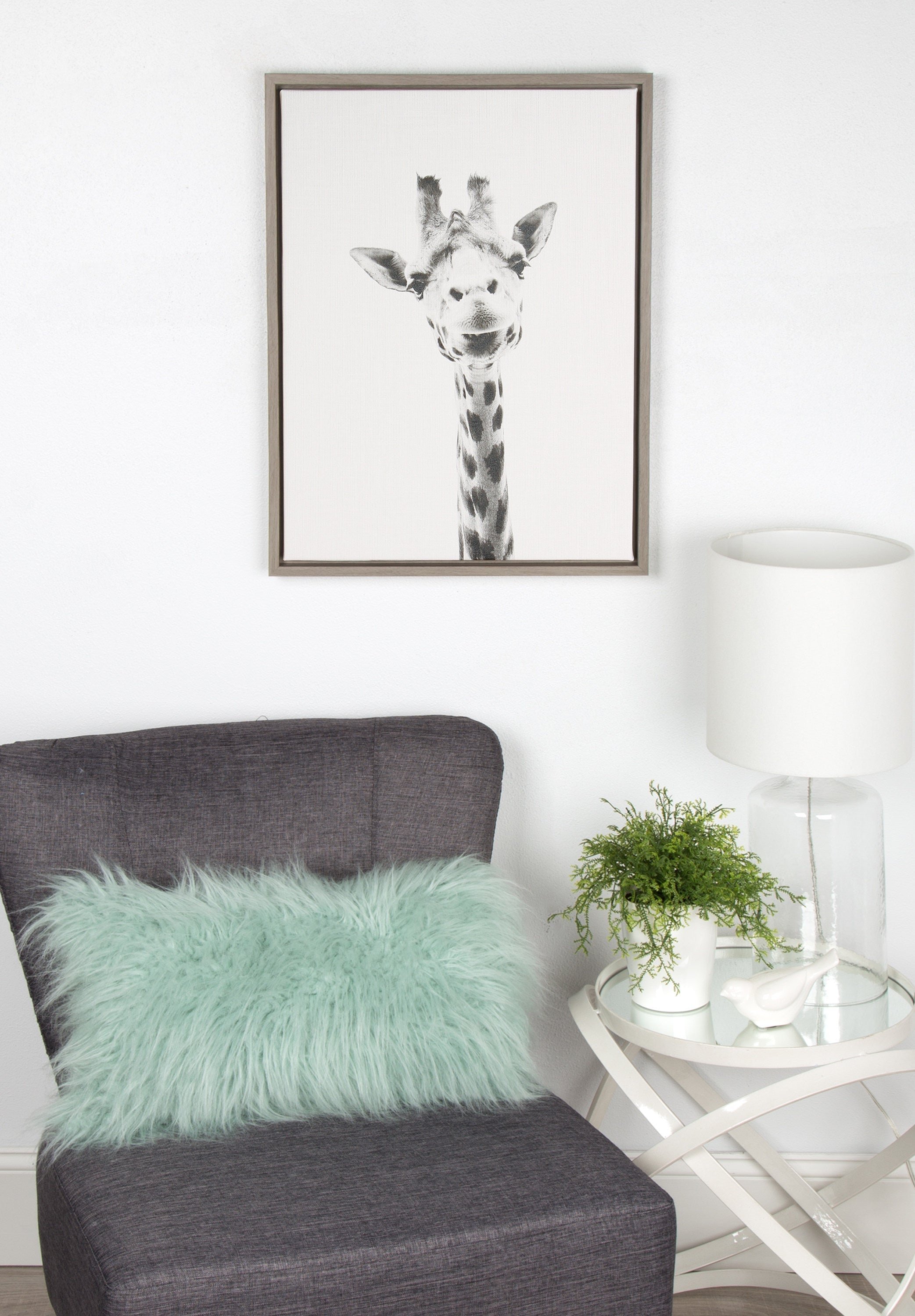 Sylvie Giraffe Framed Canvas by Simon Te of Tai Prints by kateandlaurel - product image 20 for Resin Society