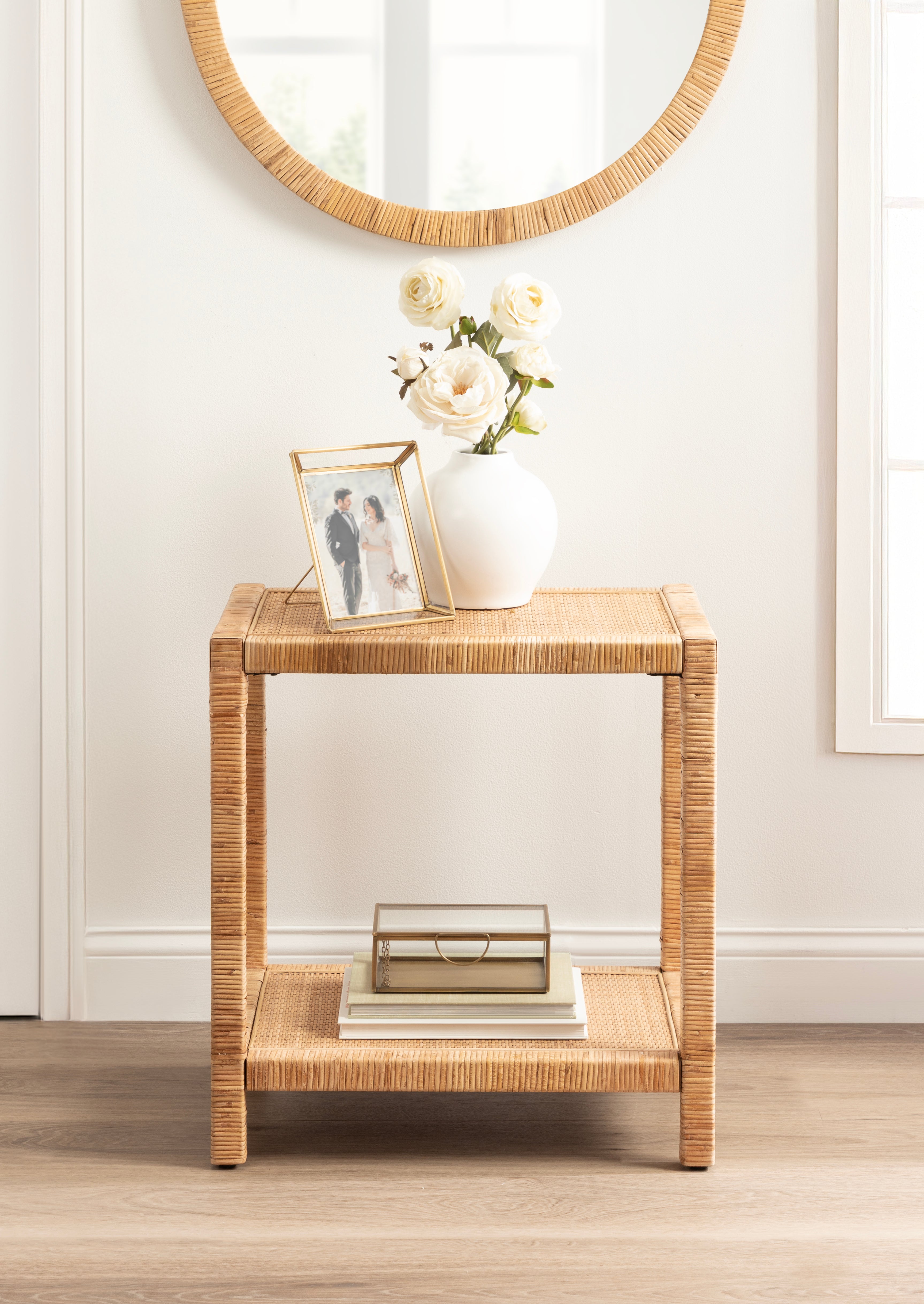 Rafina Rattan Rectangle Side Table