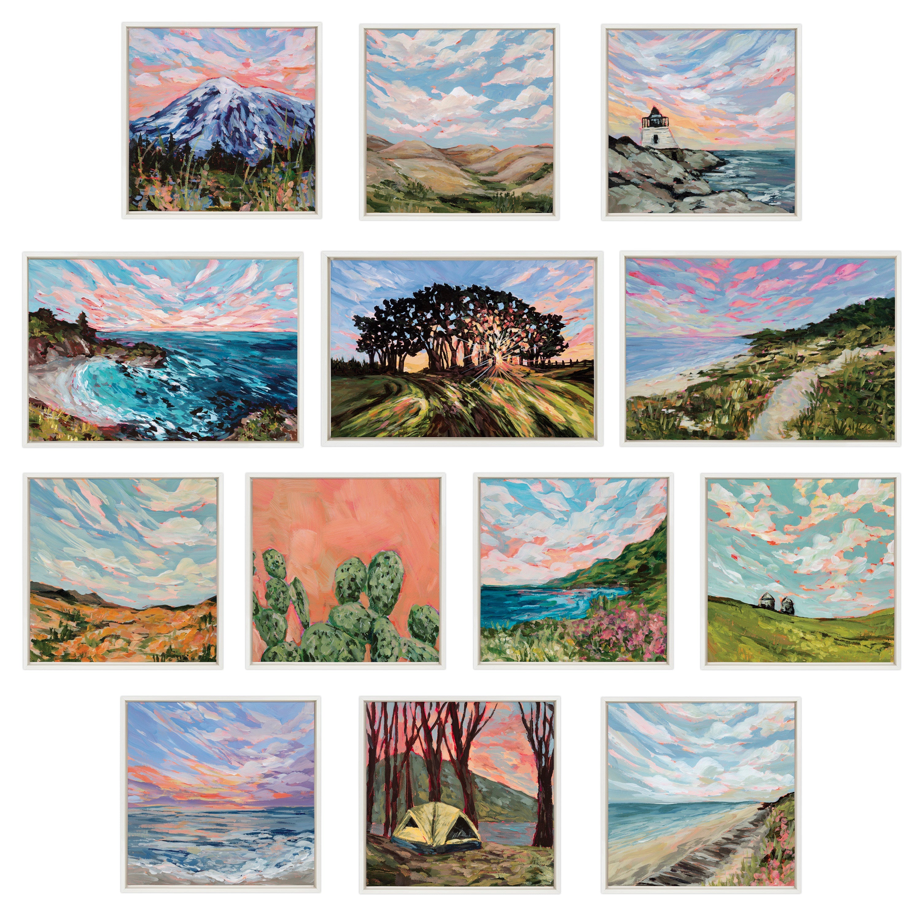 Sylvie Maine Sunrise Framed Canvas by Emily Kenney