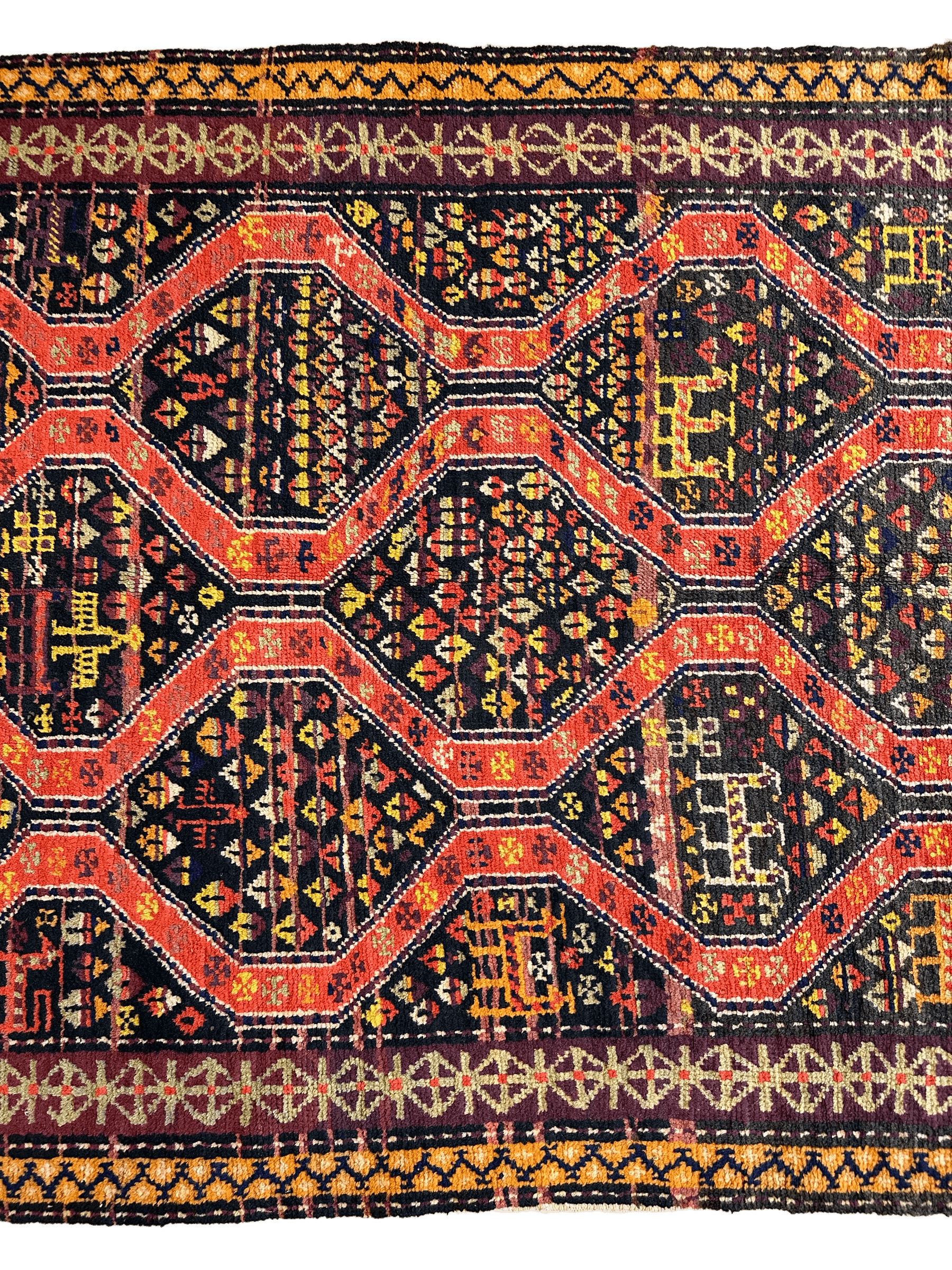 Rare Antique Handmade Caucasian Kazak Rug 4’ x 9’ by Rugistan - product image 5 for Resin Society
