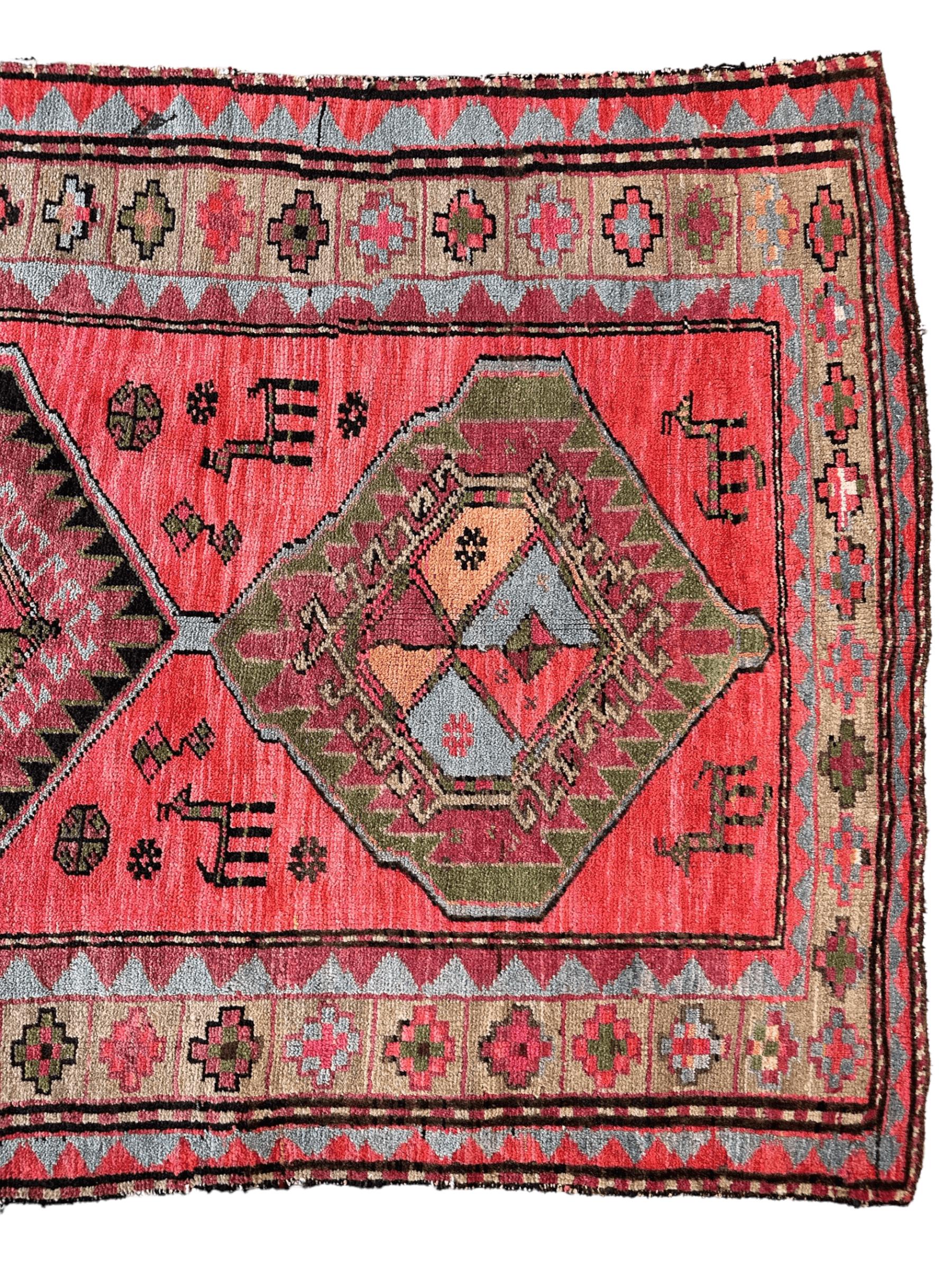Rare Antique Handmade Caucasian Runner Rug 3’7" x 9’2" by Rugistan - product image 5 for Resin Society