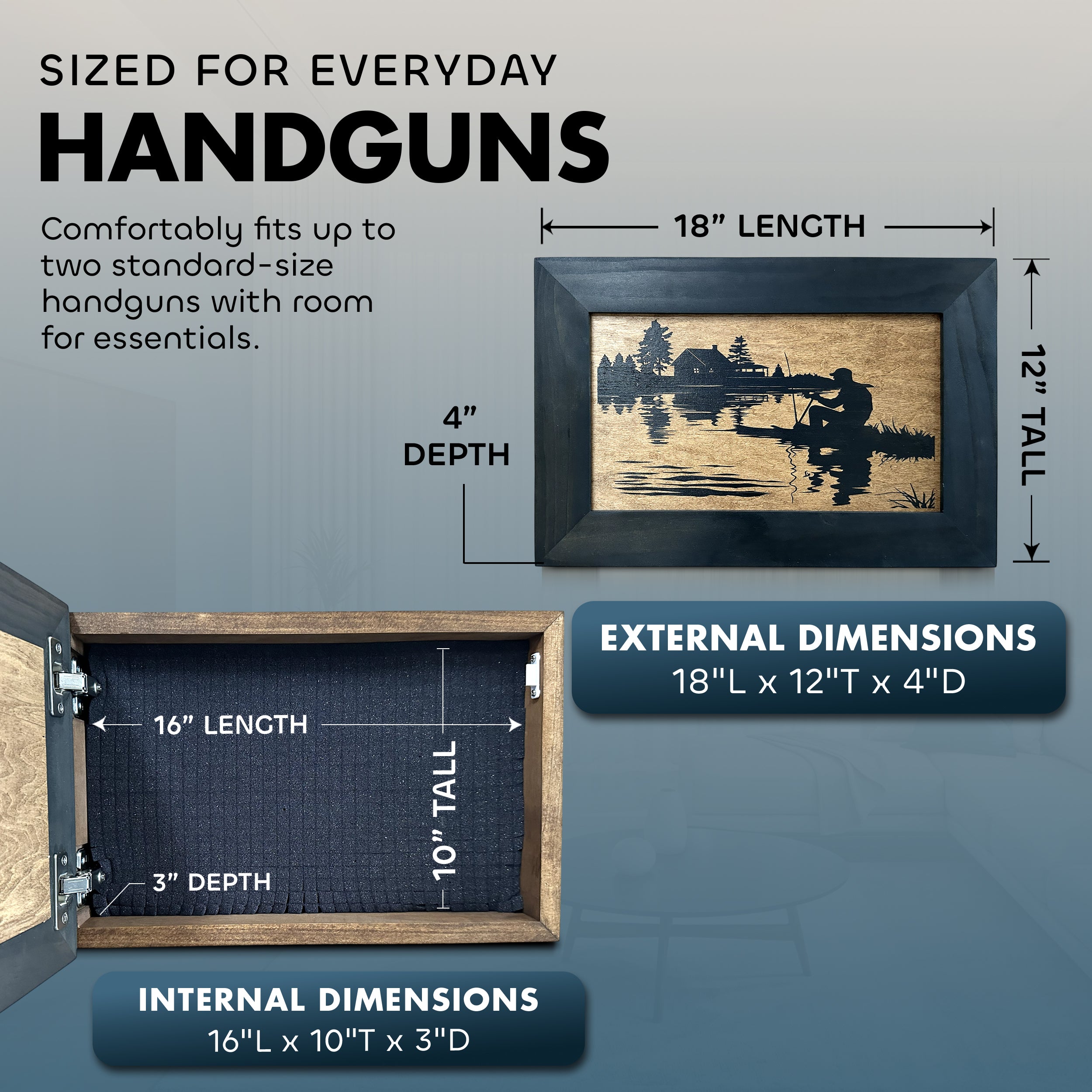 Rather Be Fishing Hidden Gun Safe by Bellewood Designs - product image 6 for Resin Society