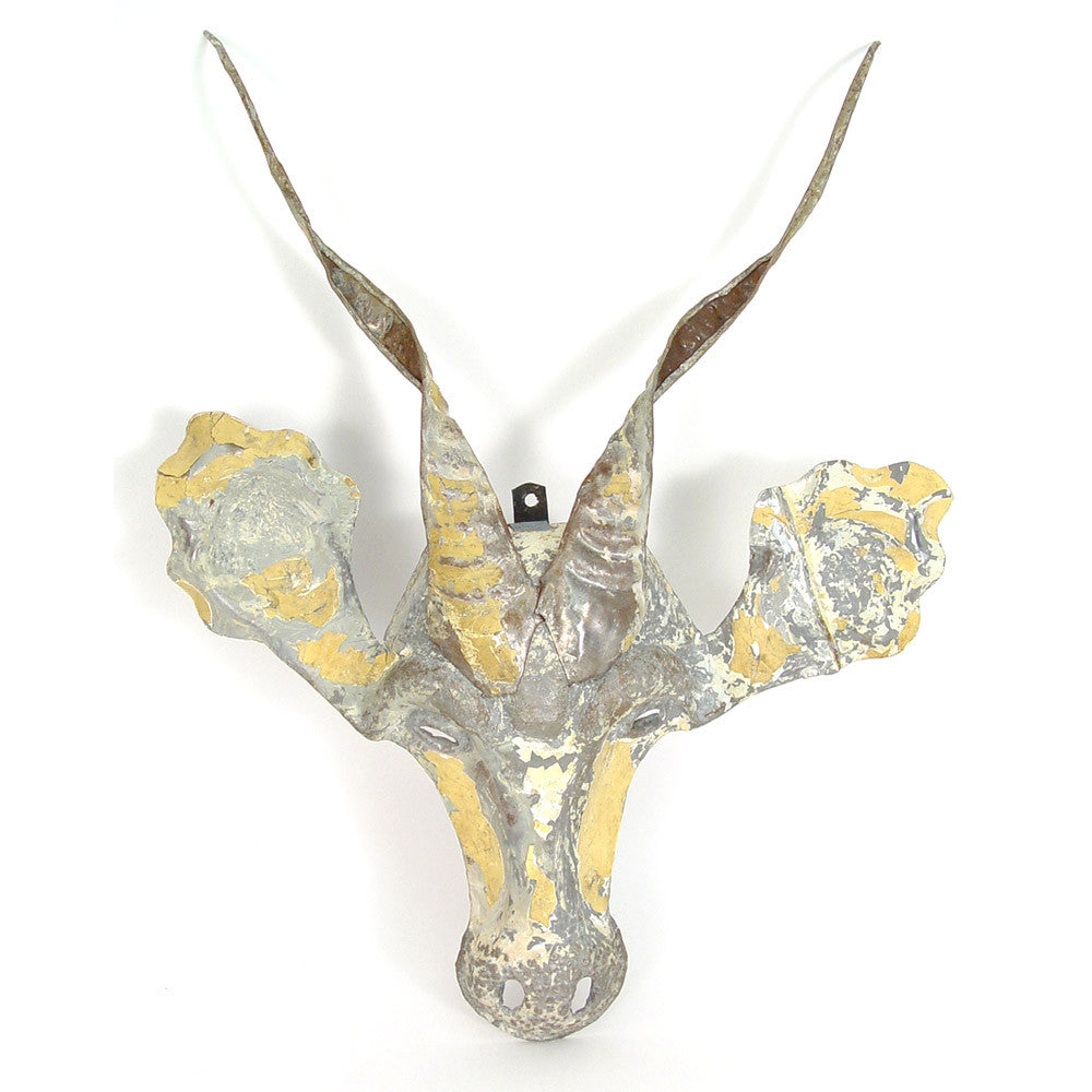 Kudu Animal Mask - Recycled Metal Wall Art by Mbare Ltd - product image 2 for Resin Society