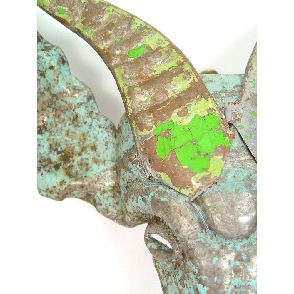 Recycled Springbok Metal Animal Wall Mask by Mbare Ltd - product image 5 for Resin Society