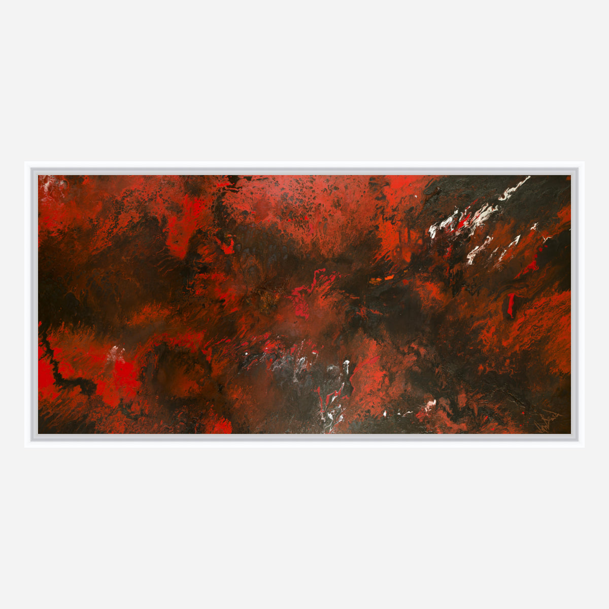 Red and Black Abstract Artist Enhanced Canvas Print by John Beard Collection - product image 6 for Resin Society