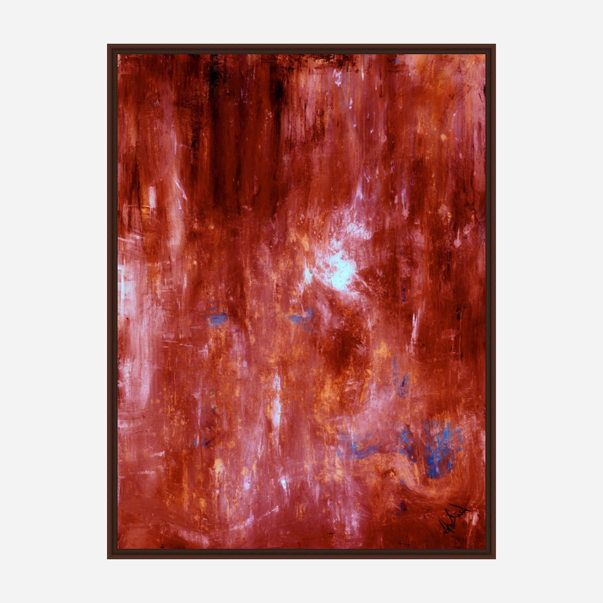 Red Carnation Artist Enhanced Canvas Print by John Beard Collection - product image 7 for Resin Society