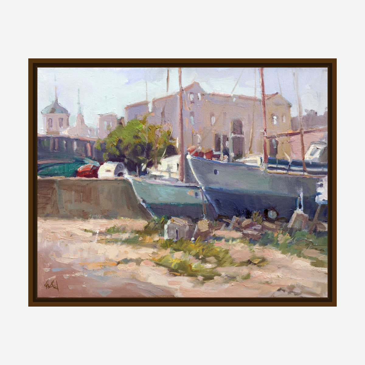 Repair Yard Artist Enhanced Canvas Print by John Beard Collection - product image 7 for Resin Society