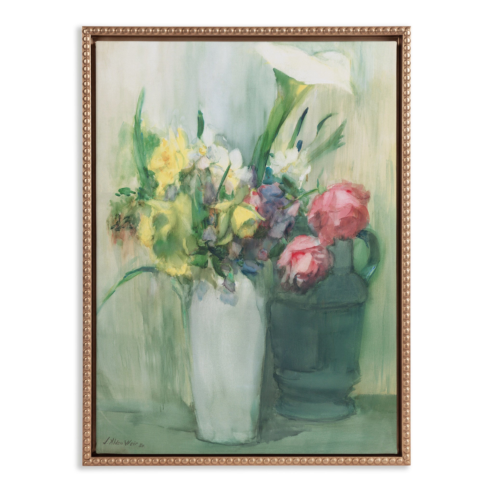 Sylvie Beaded Flowers, 1880 Framed Canvas by The Art Institute of Chicago