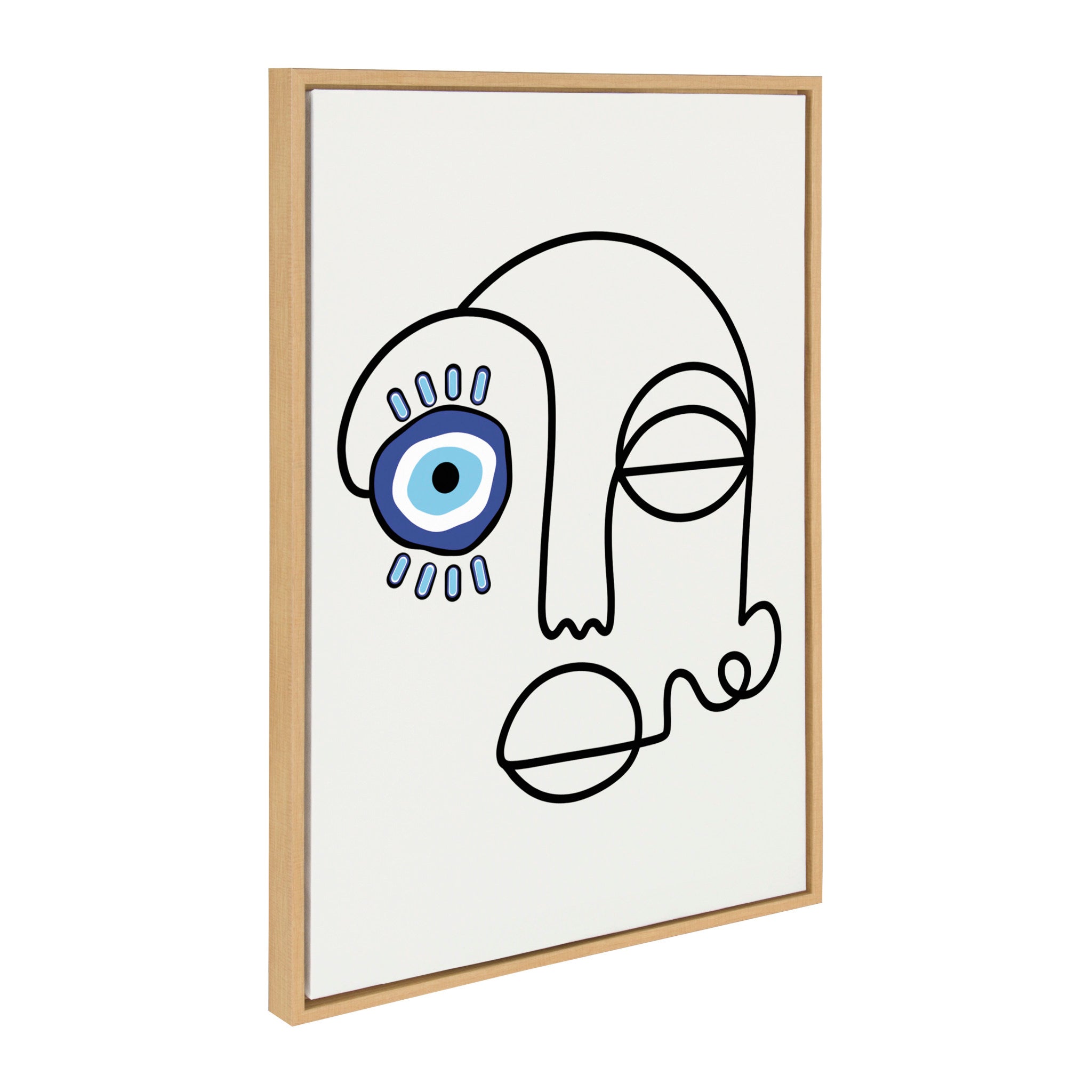 Sylvie No Evil Allowed Framed Canvas by kateandlaurel - main product image for Resin Society