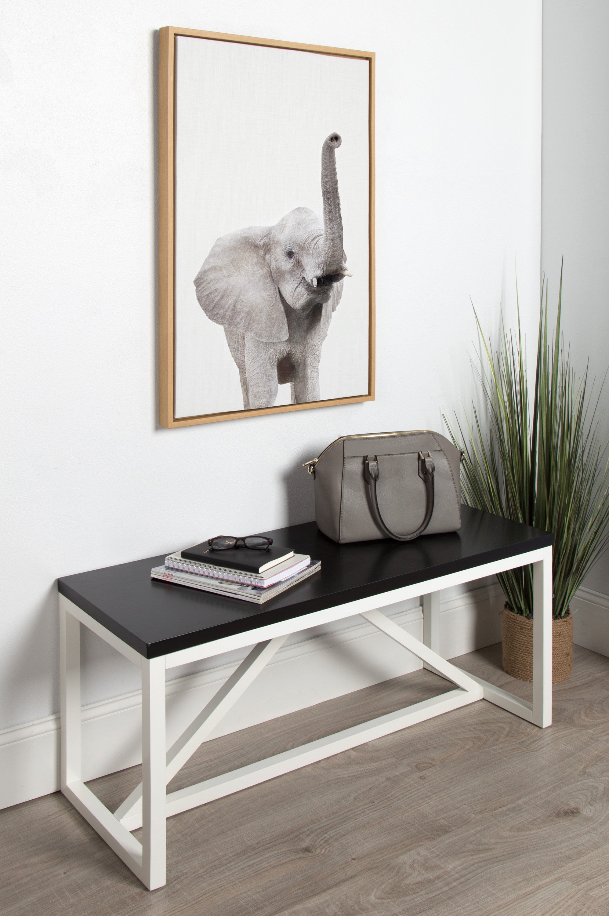 Sylvie Young Elephant Framed Canvas by Amy Peterson by kateandlaurel - product image 9 for Resin Society