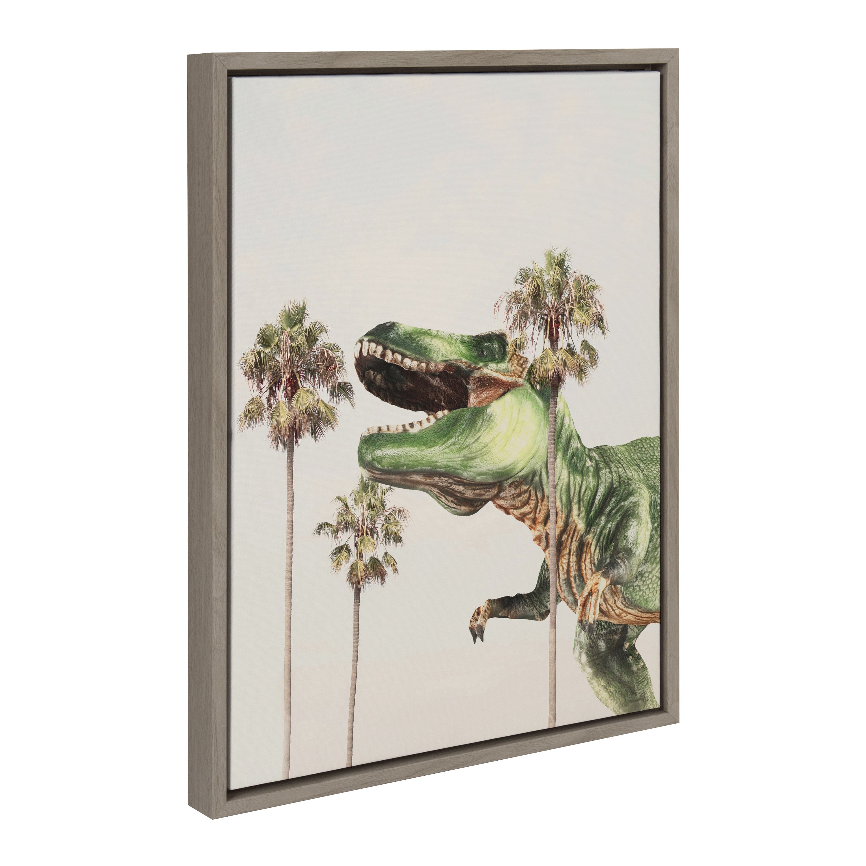 Sylvie Dinosaur Framed Canvas by July Art Prints