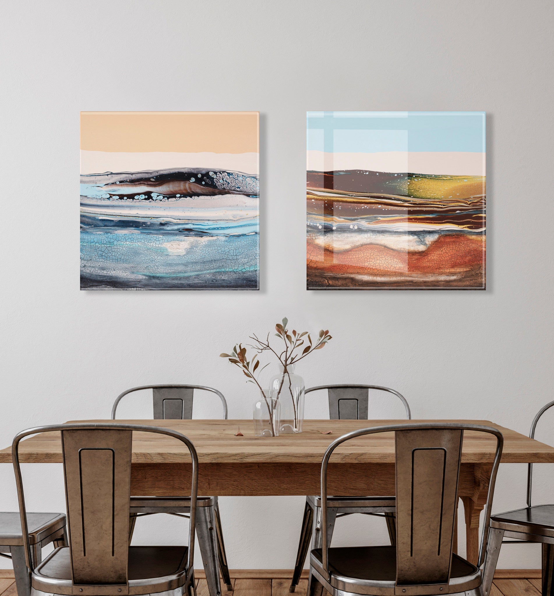 Sonoran Desert Floating Acrylic Art by Xizhou Xie