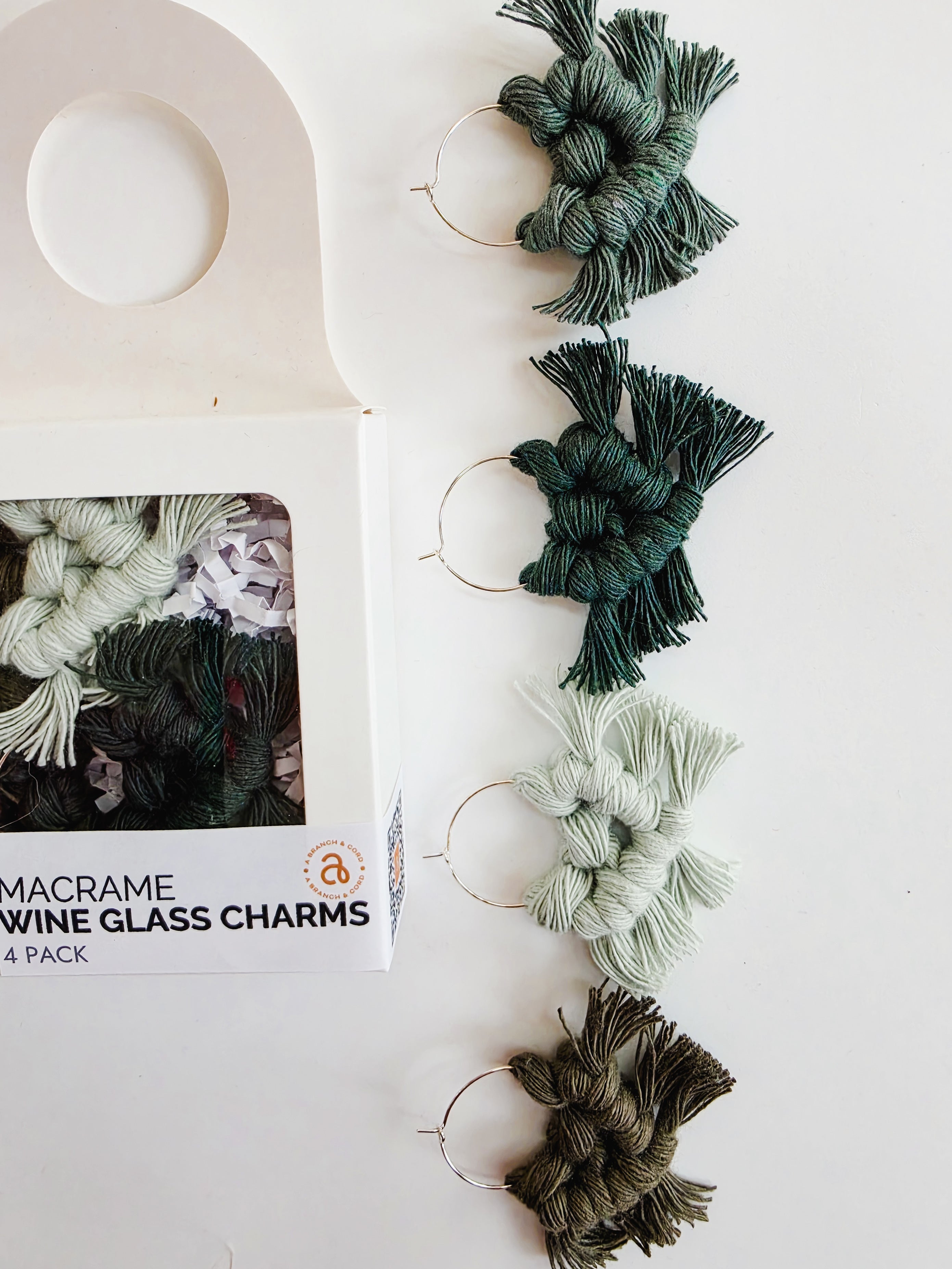 Macrame Wine Charms by A Branch & Cord