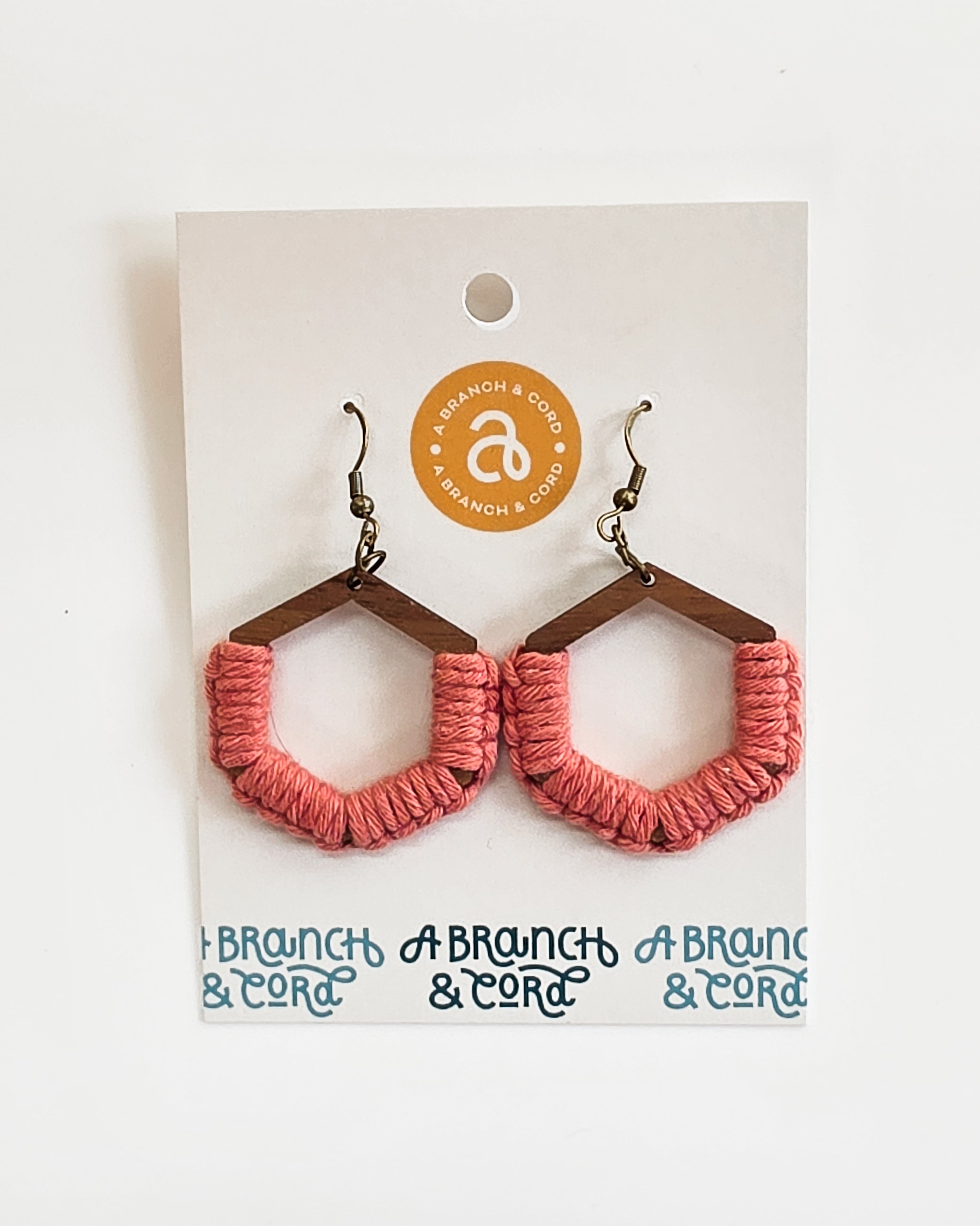Macrame Knotted Earrings by A Branch & Cord