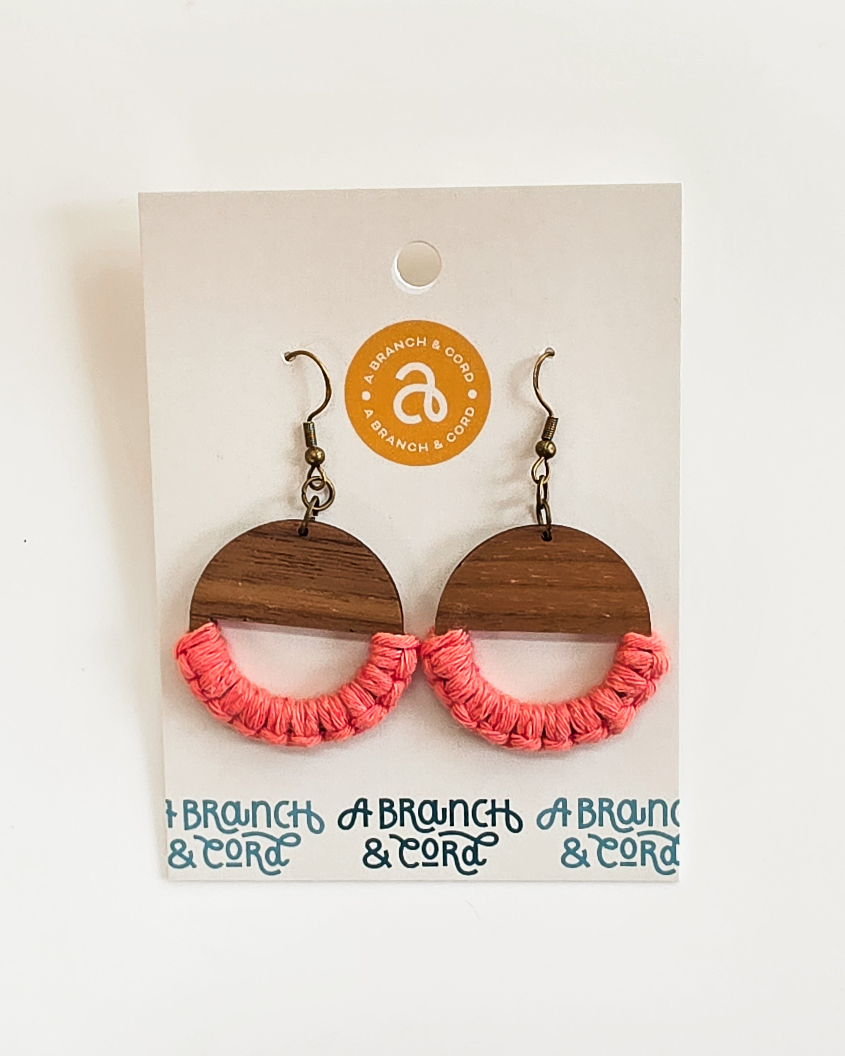 Macrame Knotted Earrings by A Branch & Cord