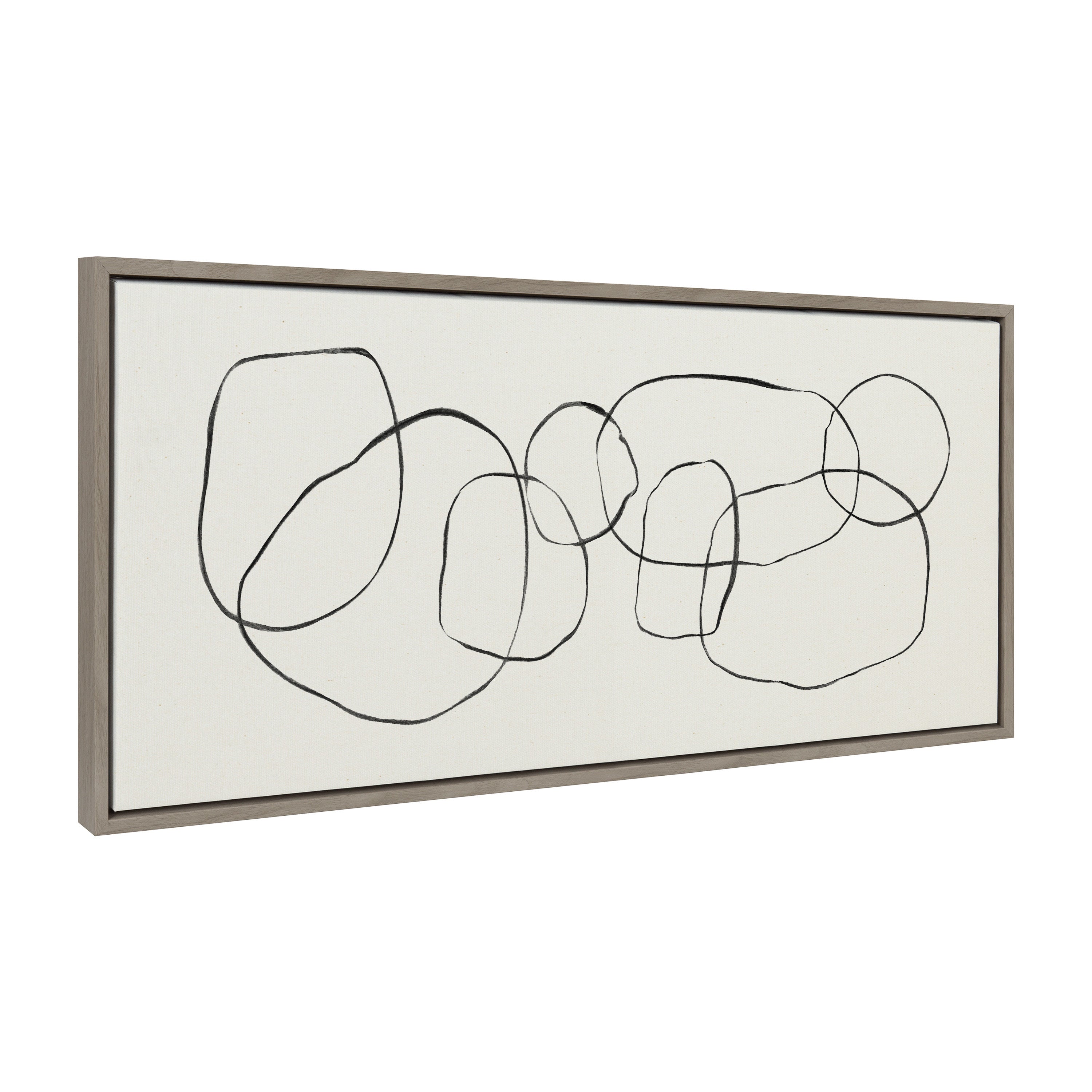 Sylvie Dancing Circles Framed Canvas by kateandlaurel - product image 7 for Resin Society