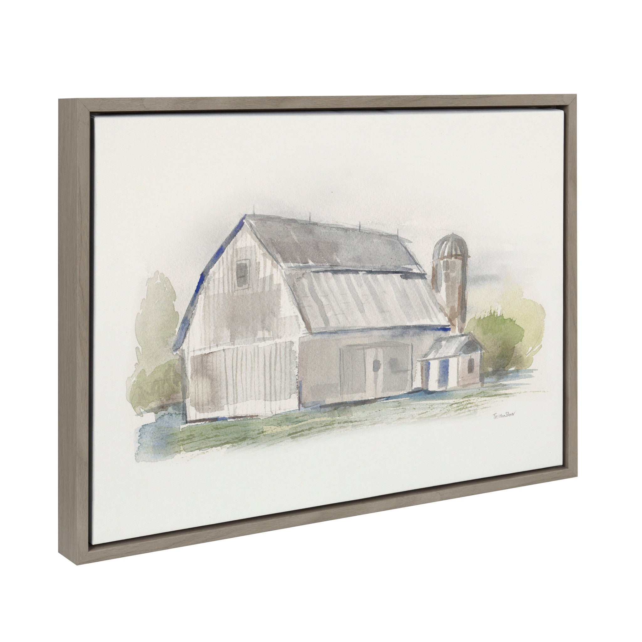 Sylvie Barn 2 Framed Canvas by kateandlaurel - product image 2 for Resin Society