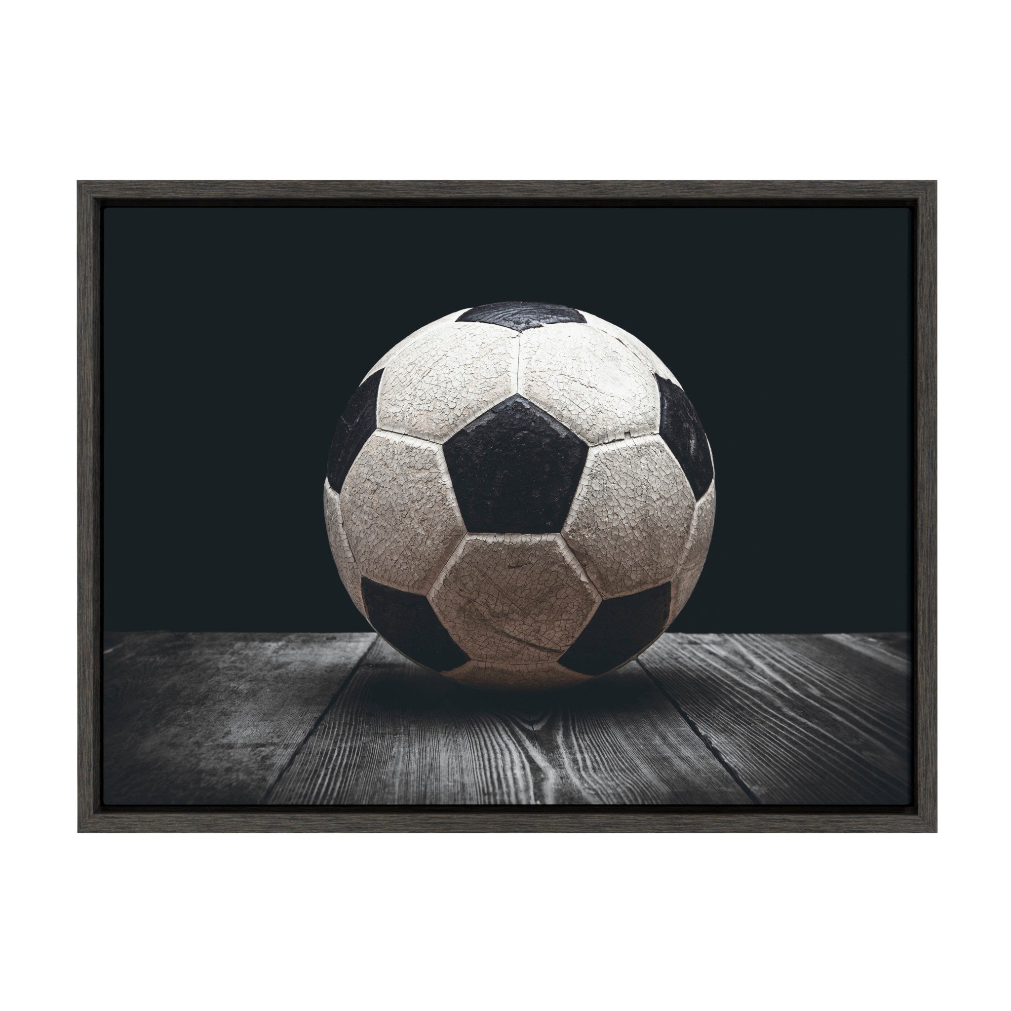 Sylvie Soccer Ball Framed Canvas by kateandlaurel - main product image for Resin Society