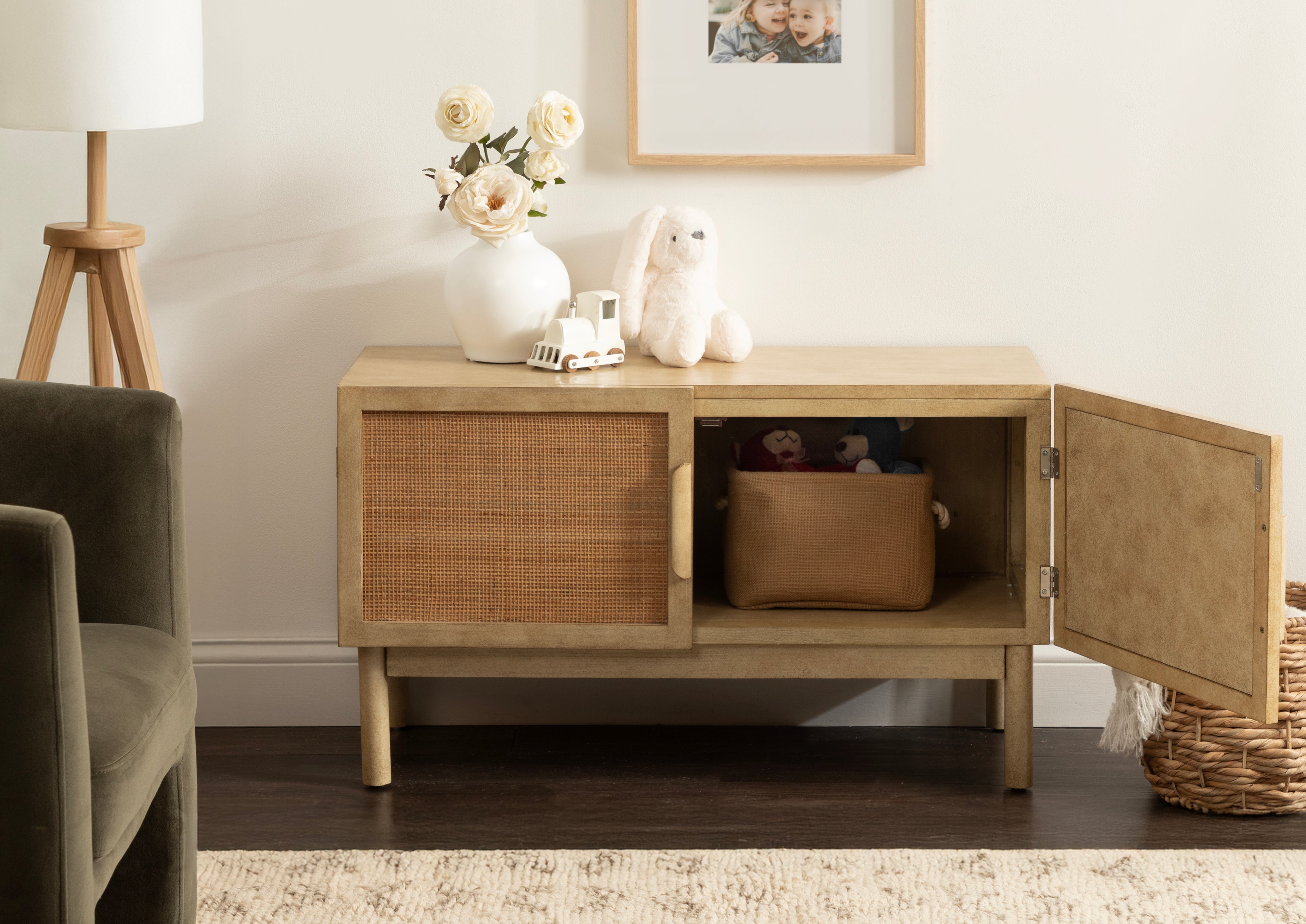 Ori Rattan Console Floor Cabinet