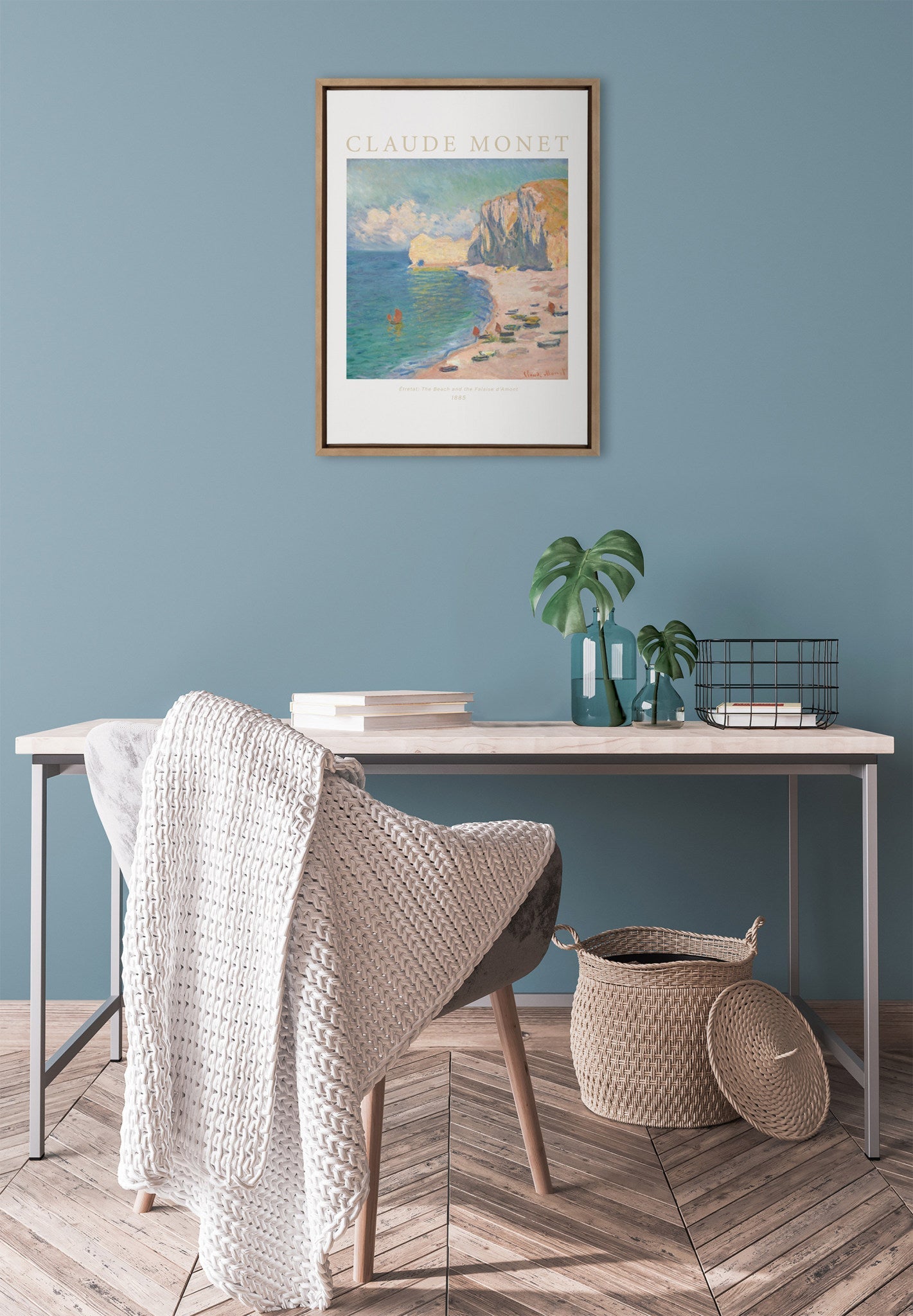 Sylvie Poster Claude Monet Étretat The Beach and the Falaise d’Amont by kateandlaurel - product image 5 for Resin Society
