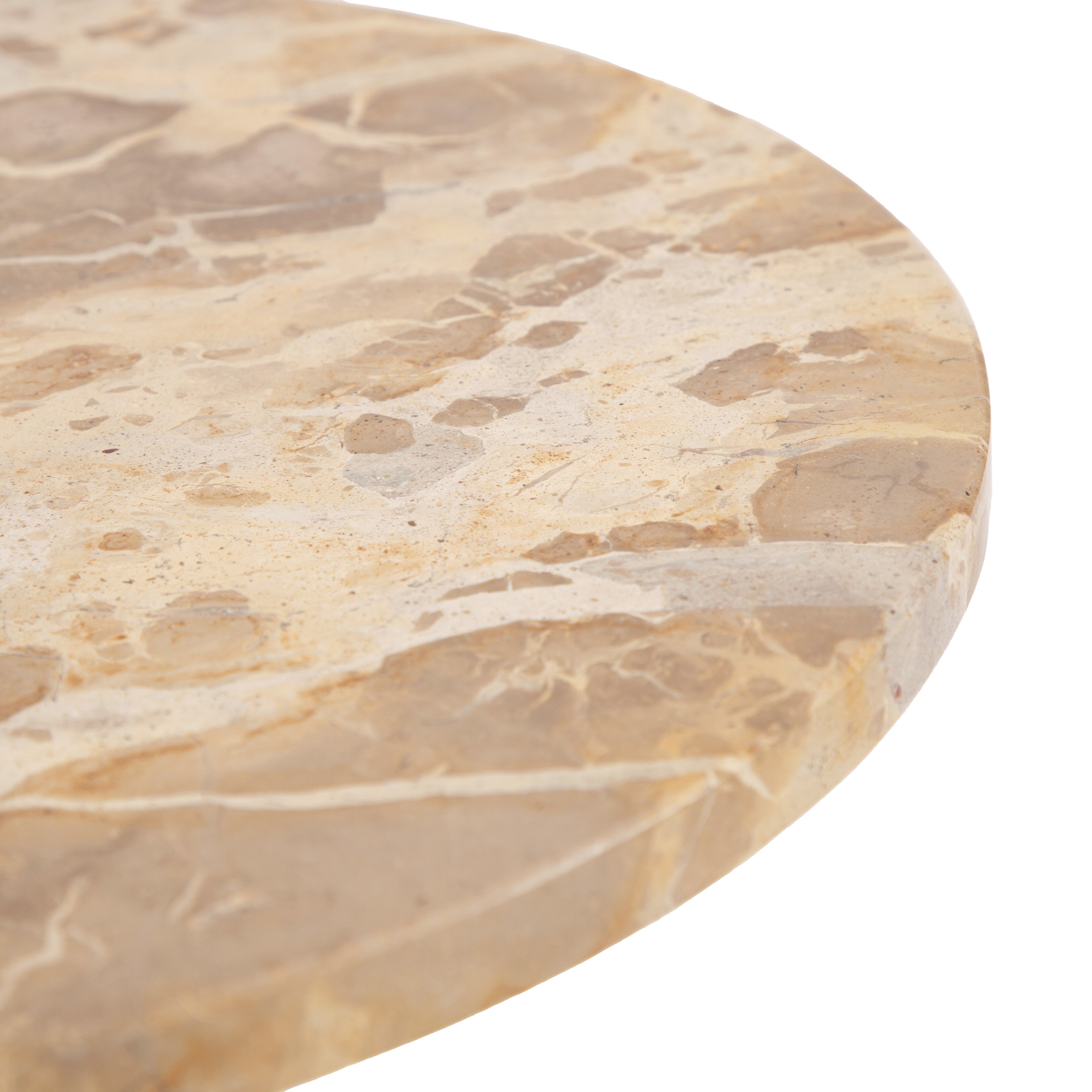Baronet Round Marble and Metal Table