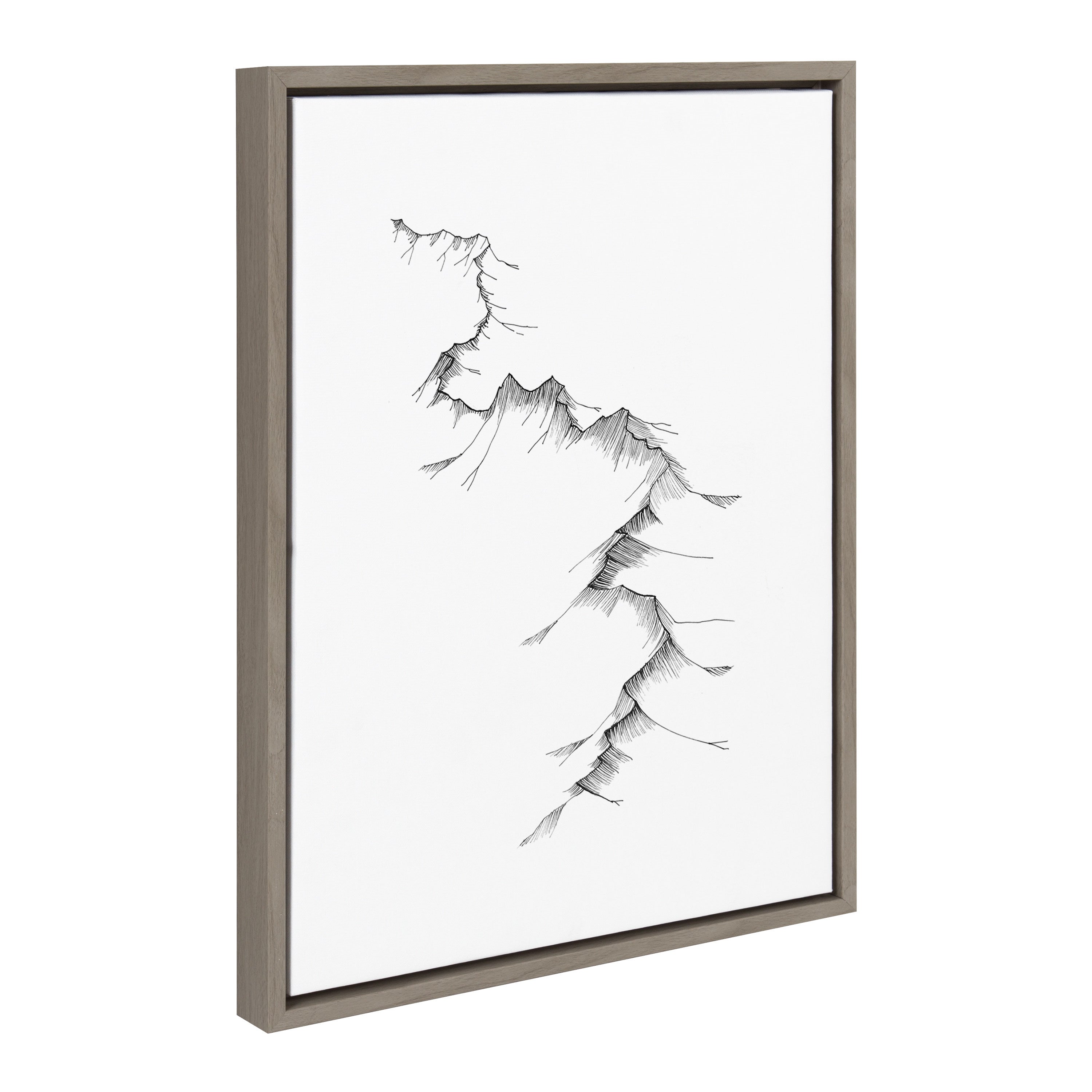 Sylvie Mountains Framed Canvas by kateandlaurel - product image 2 for Resin Society
