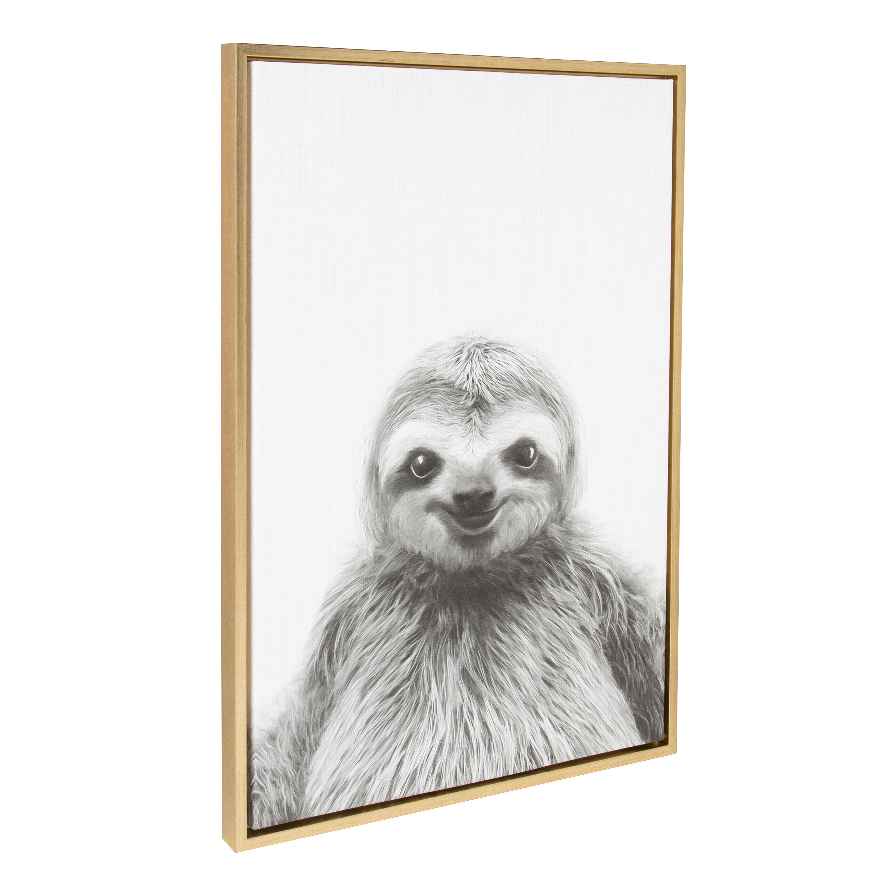 Sylvie Sloth Framed Canvas by Simon Te Tai by kateandlaurel - product image 2 for Resin Society