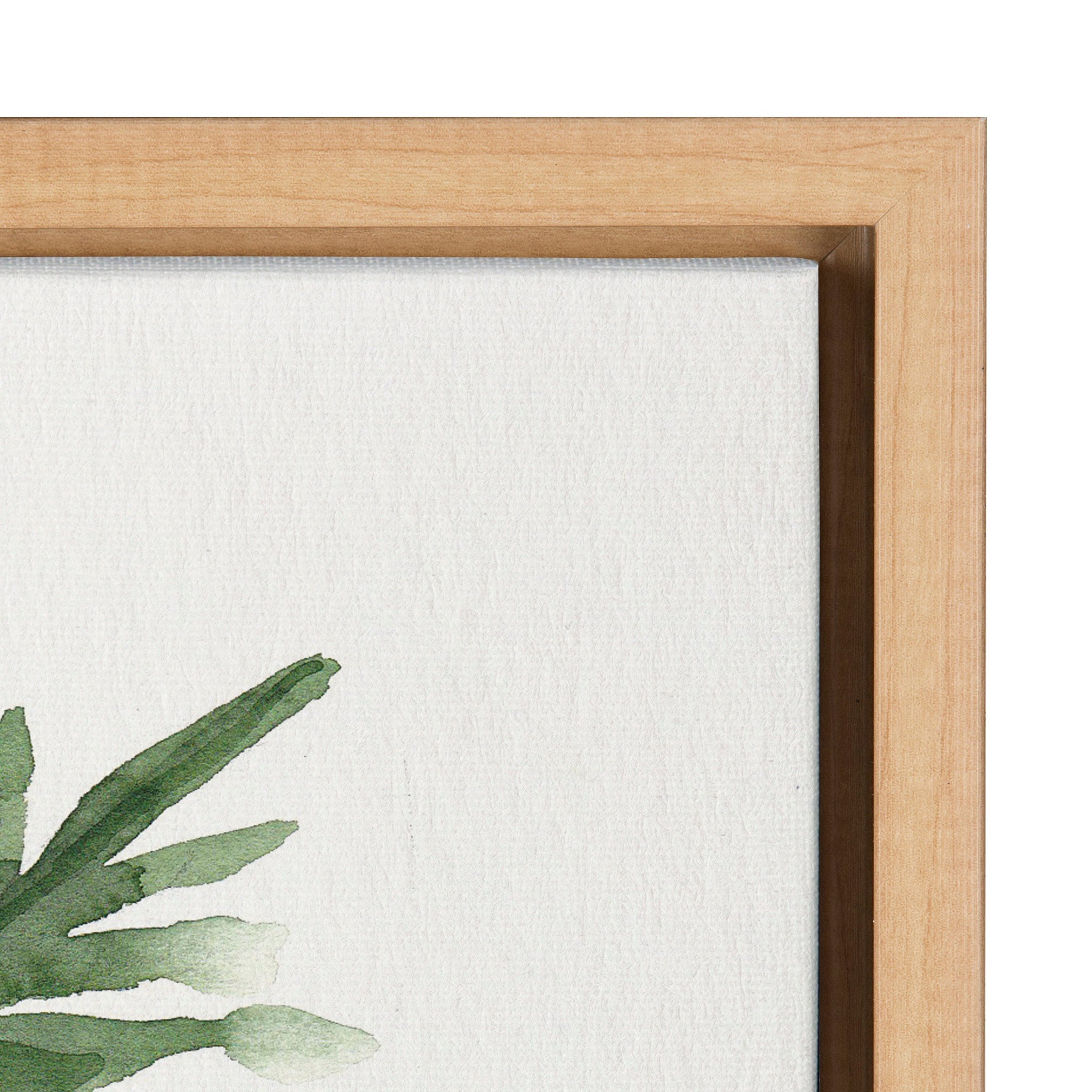 Sylvie Green Fern Framed Canvas by kateandlaurel - product image 3 for Resin Society
