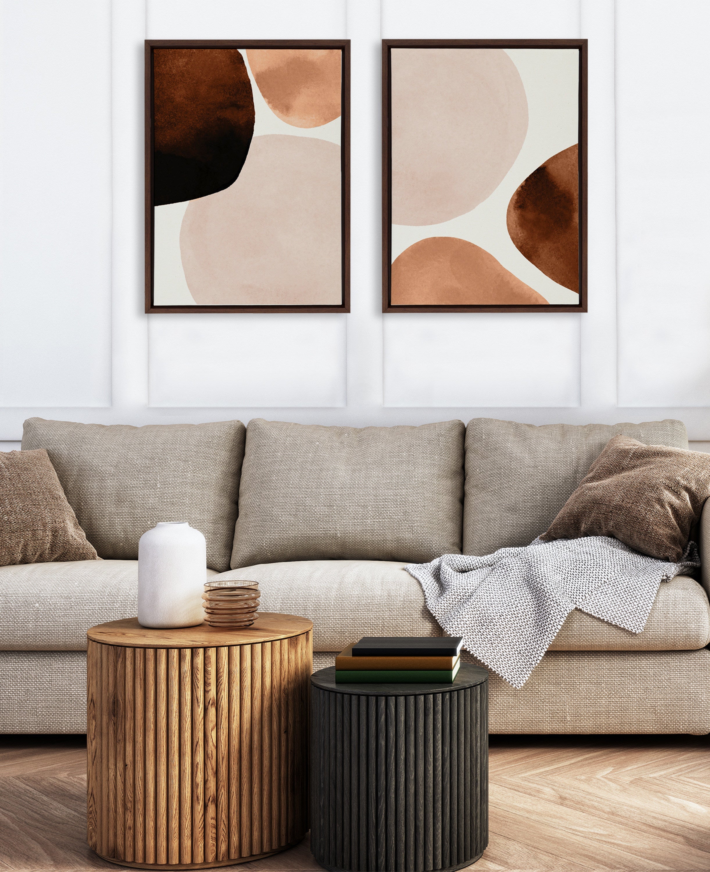 Sylvie Shapes I and II Framed Canvas Set by kateandlaurel - product image 10 for Resin Society