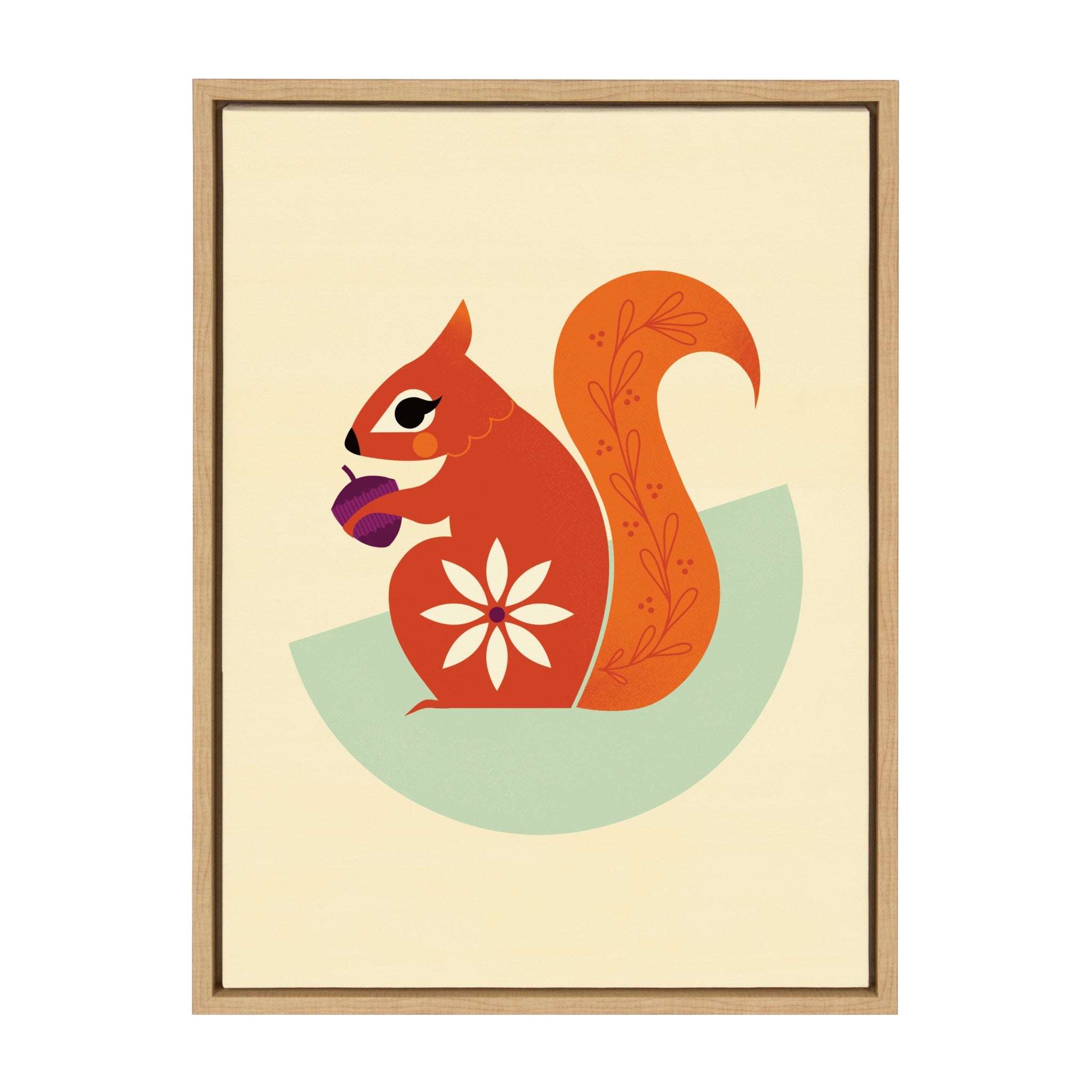 Sylvie Squirrel Framed Canvas by Amber Leaders Designs