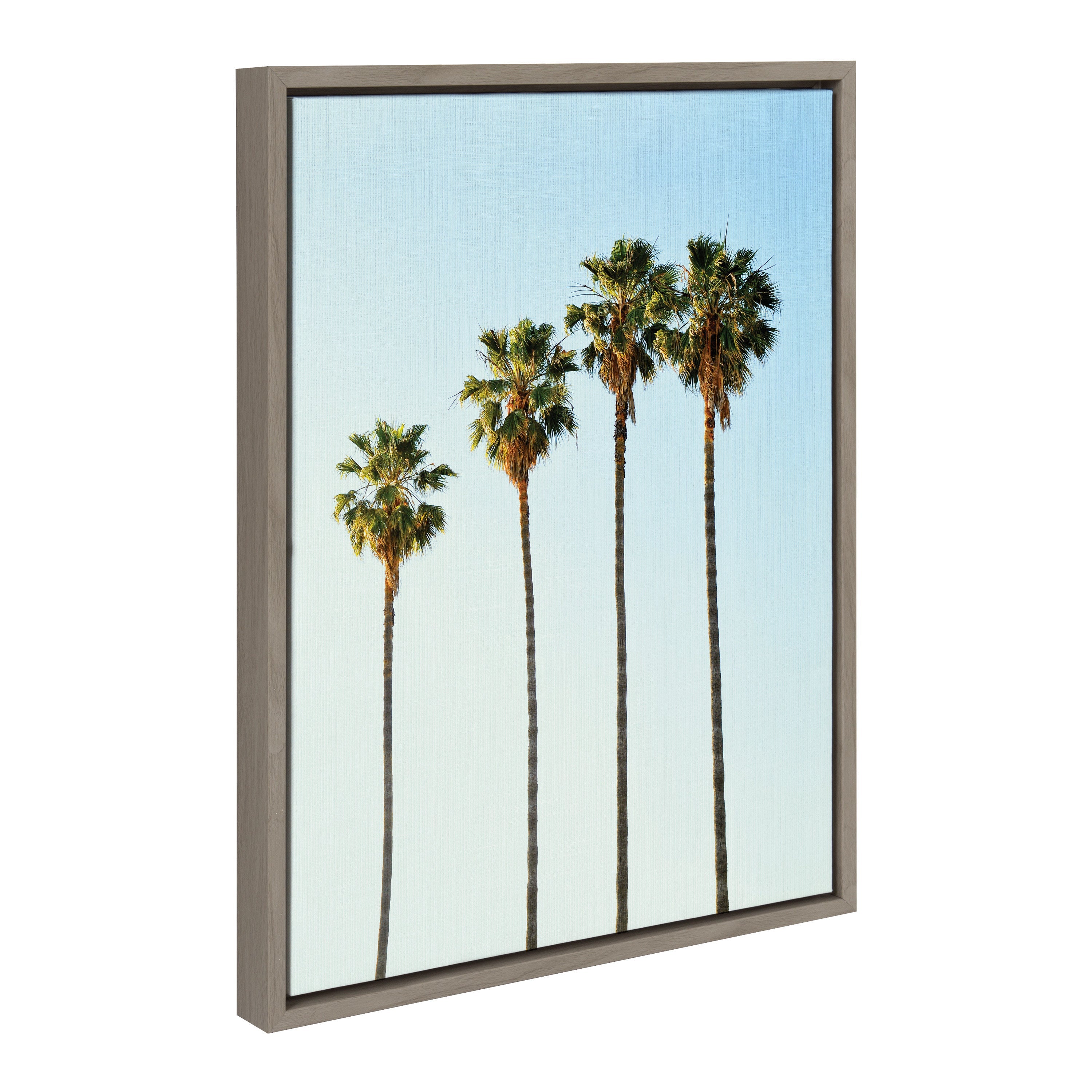 Sylvie Four Palm Trees Framed Canvas by Simon Te by kateandlaurel - product image 9 for Resin Society