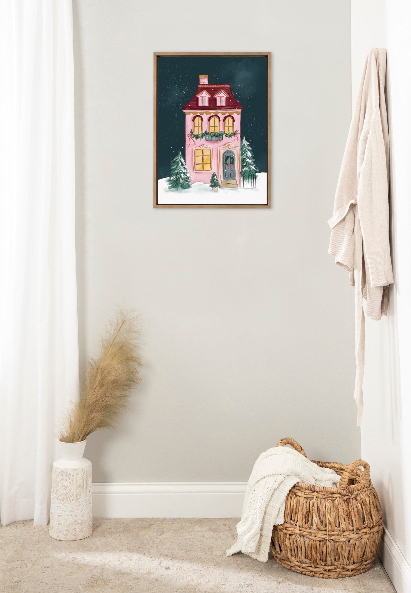 Sylvie Holiday Victorian Framed Canvas by Valerie McKeehan of Lily and Val