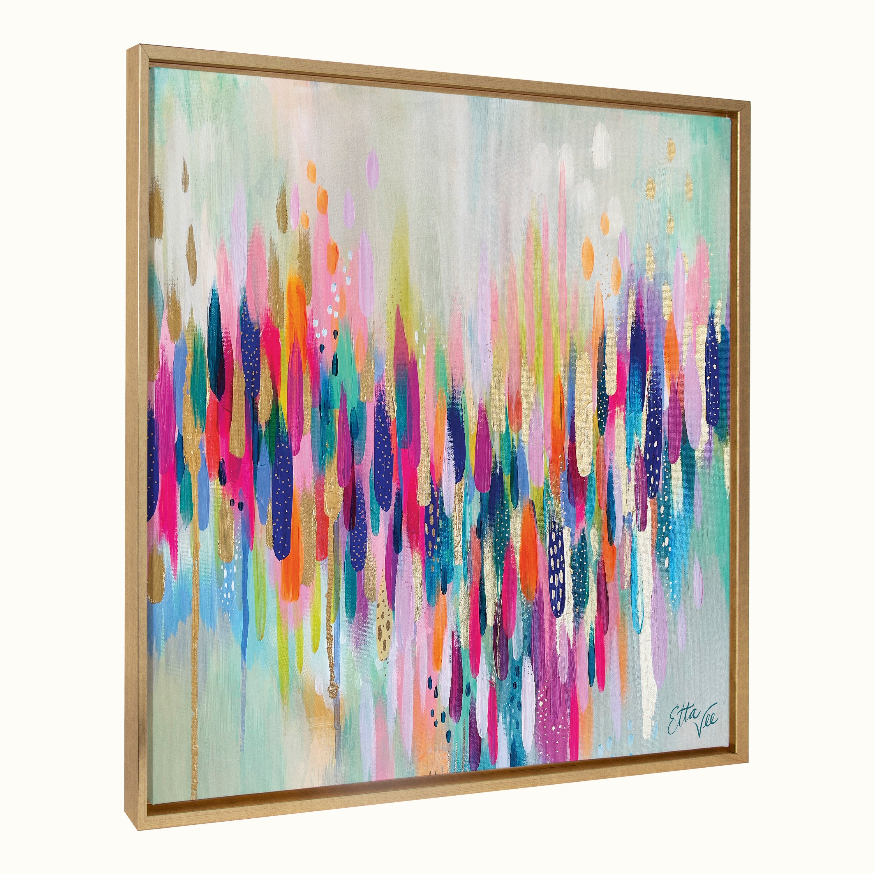 Sylvie Brushstroke 154 Framed Canvas by Jessi Raulet of Ettavee