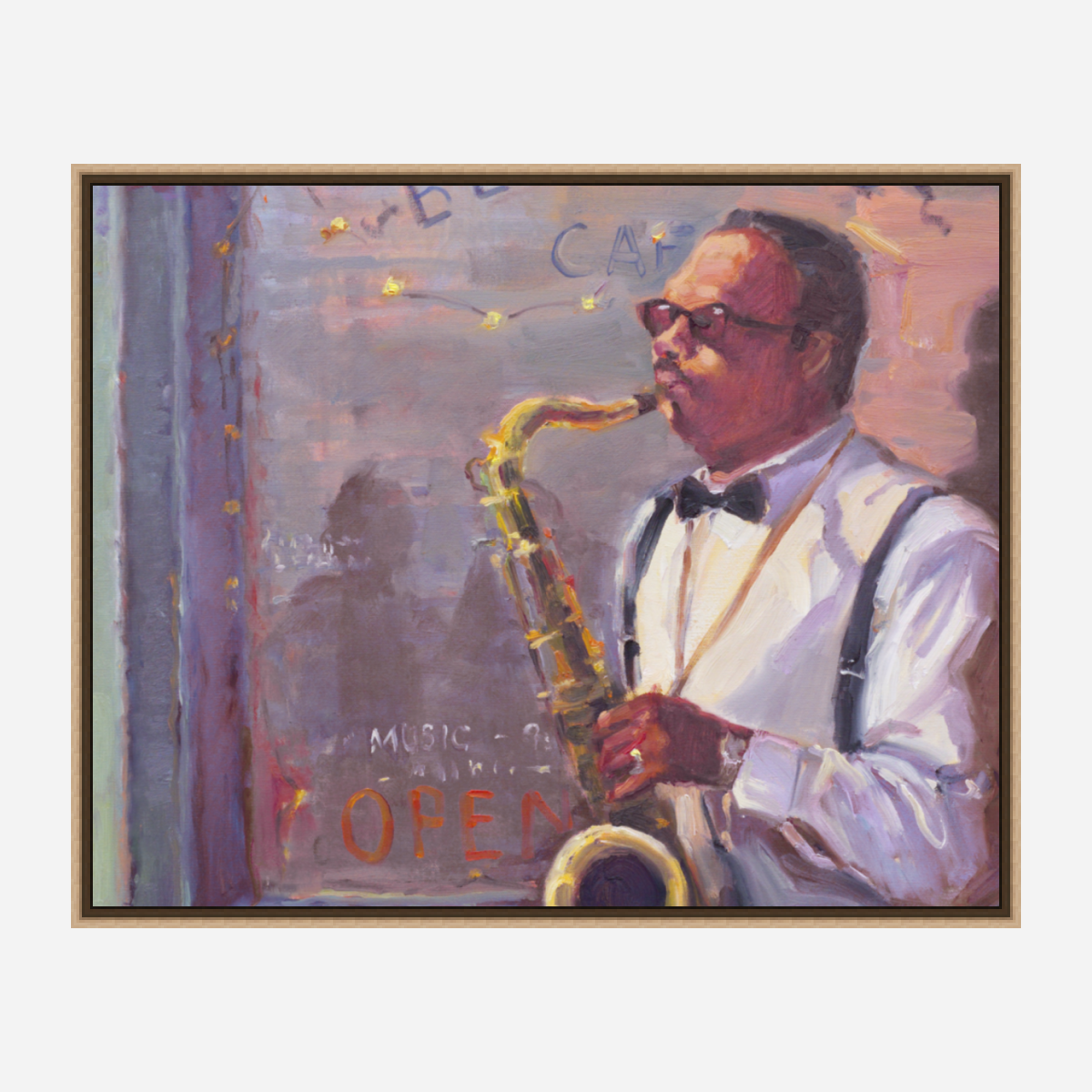 Sax Player Artist Enhanced Canvas Print by John Beard Collection - product image 8 for Resin Society