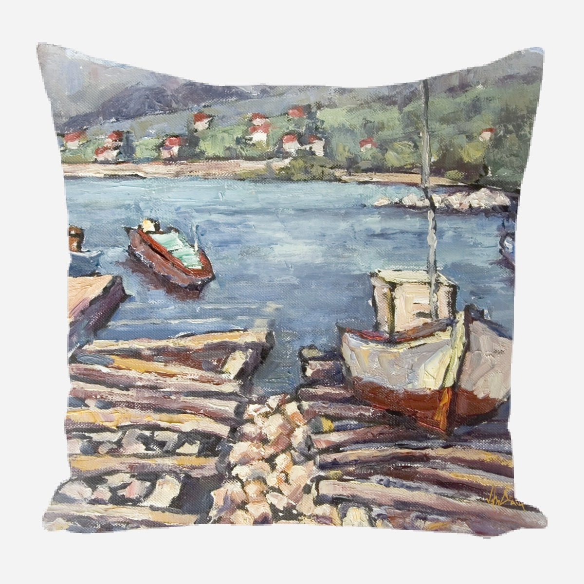 Scenes from Portugal I Pillow by John Beard Collection - main product image for Resin Society