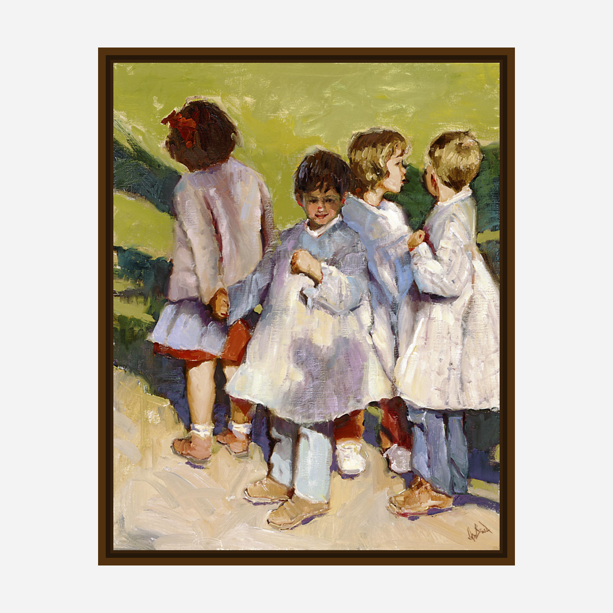 Schoolyard Artist Enhanced Canvas Print by John Beard Collection - product image 7 for Resin Society
