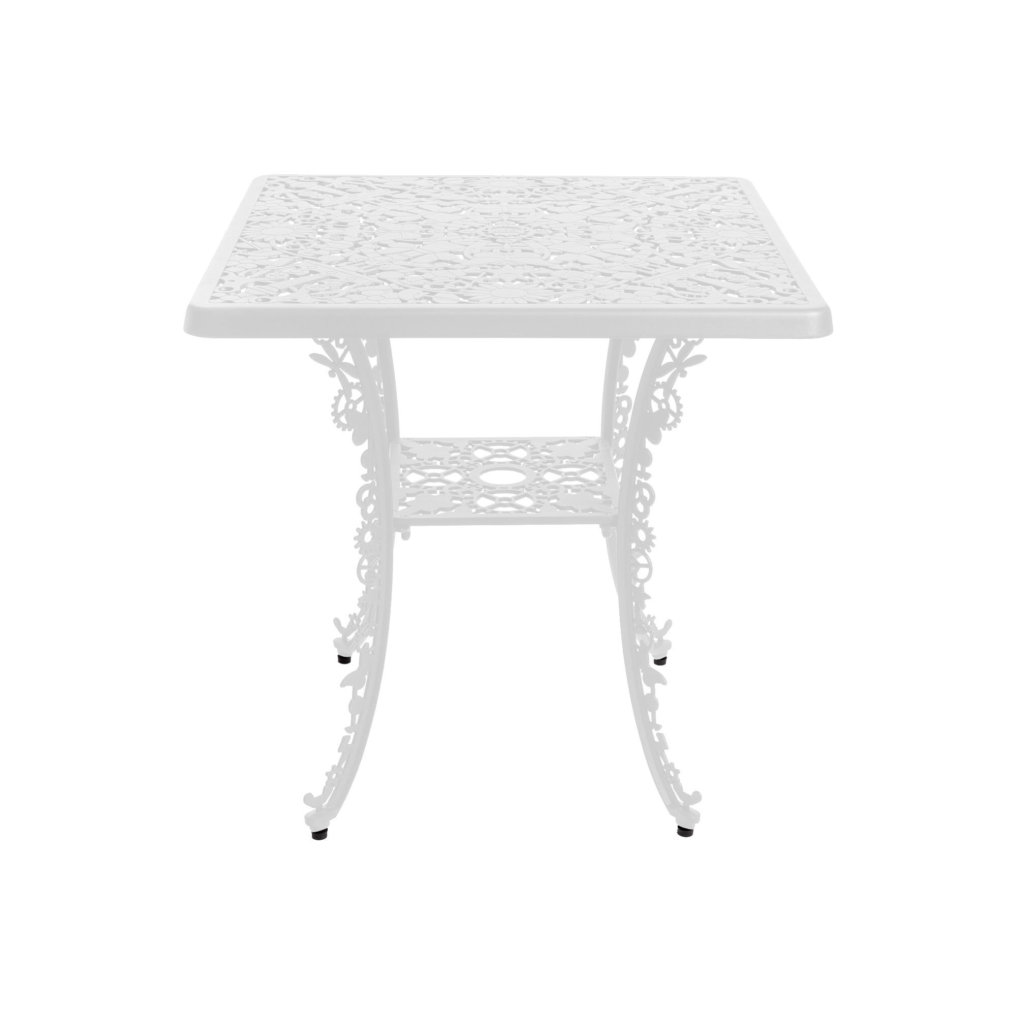 Industry Collection Aluminium Square Table White by DEKOR - Resin Society