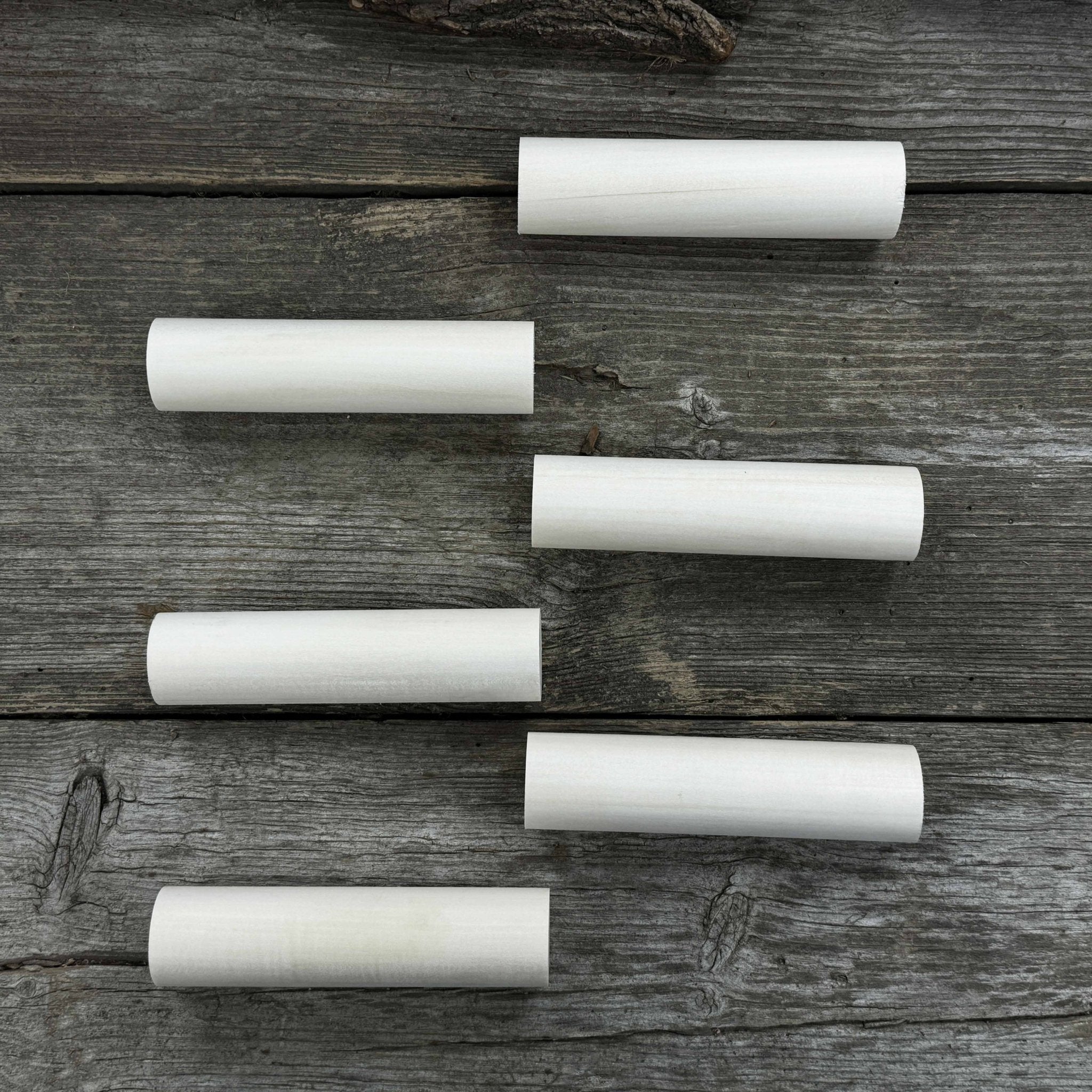 Set of 6 round linden wood carving blanks by Sharky Forged Steel Tools