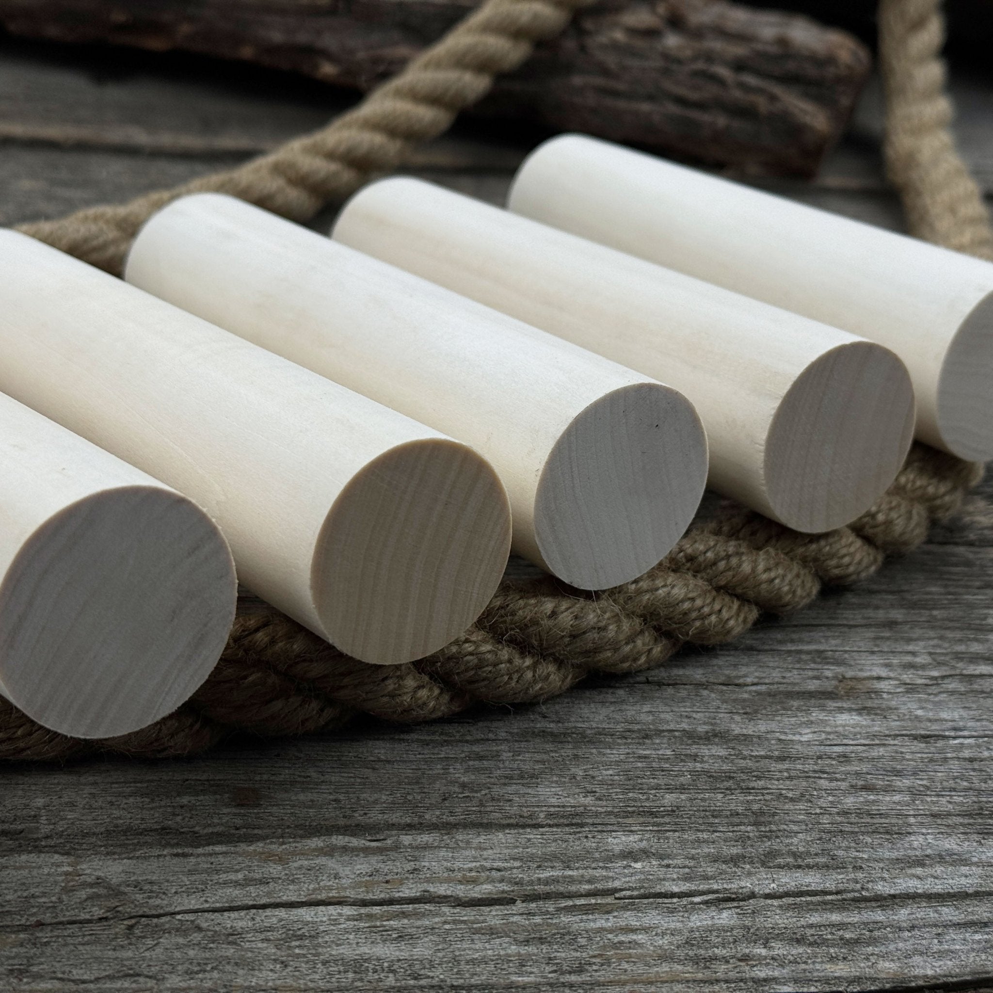 Set of 6 round linden wood carving blanks by Sharky Forged Steel Tools
