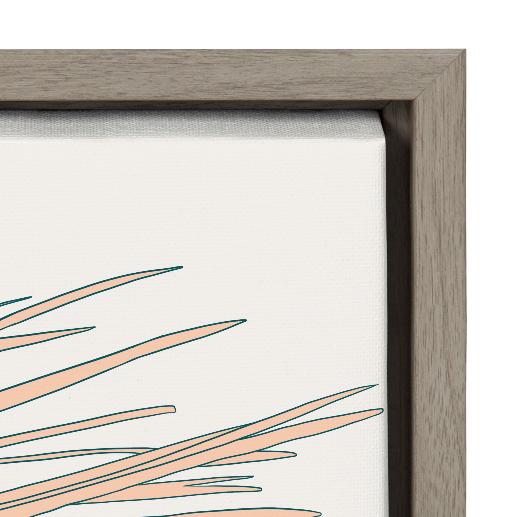 Sylvie Palms Framed Canvas by kateandlaurel - product image 3 for Resin Society