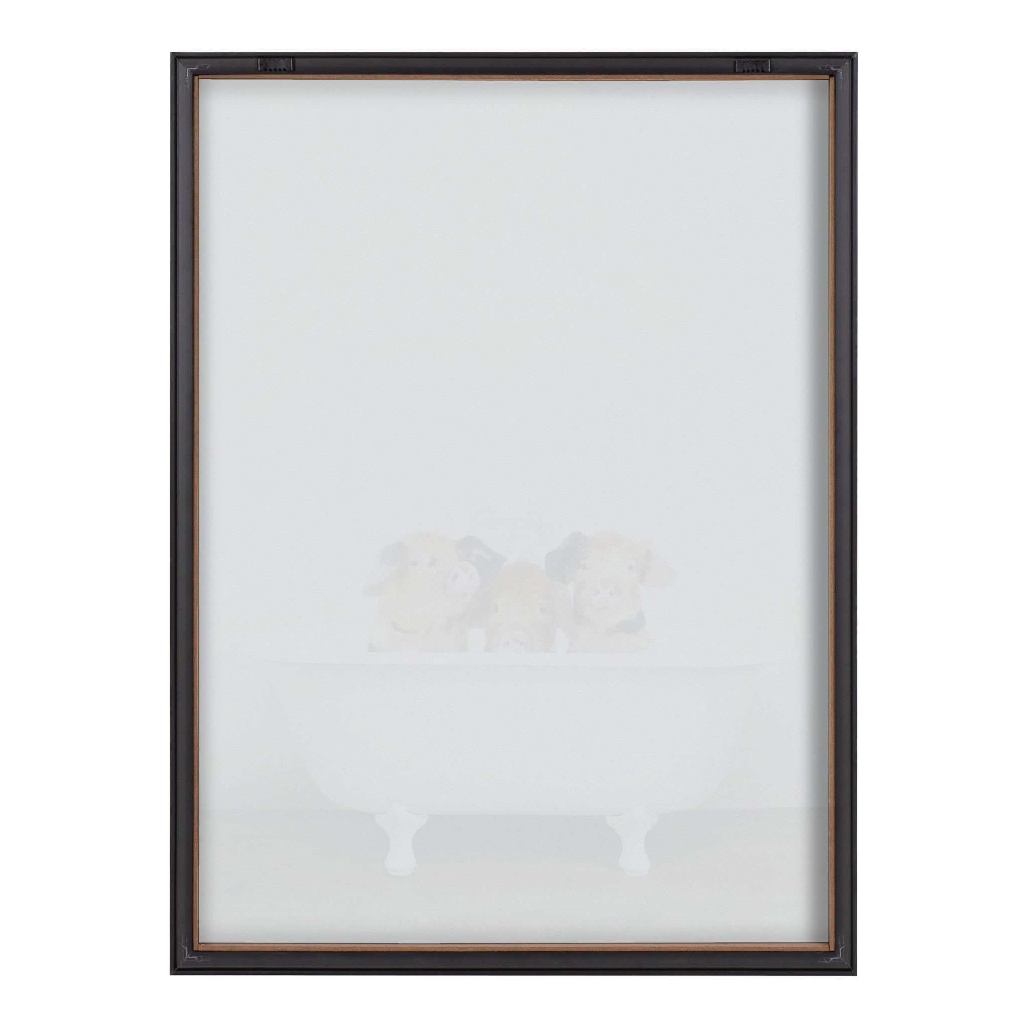 Blake Three Little Pigs in Vintage Bathtub Framed Printed Glass by kateandlaurel - product image 4 for Resin Society